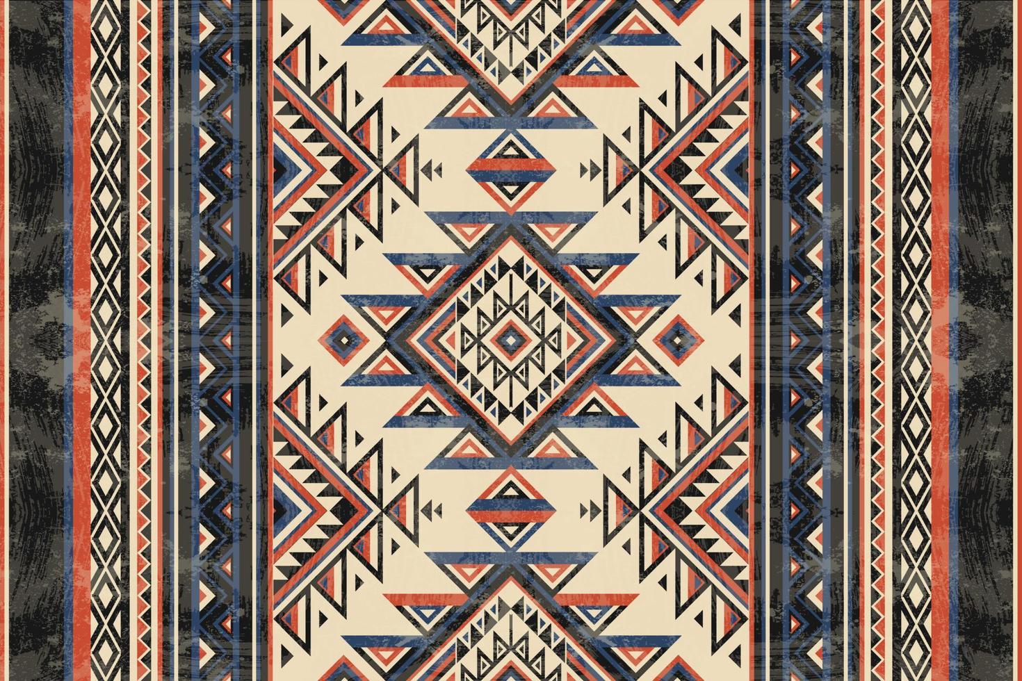 Native american indian ornament pattern geometric ethnic textile texture tribal aztec pattern navajo mexican fabric seamless Vector decoration fashion