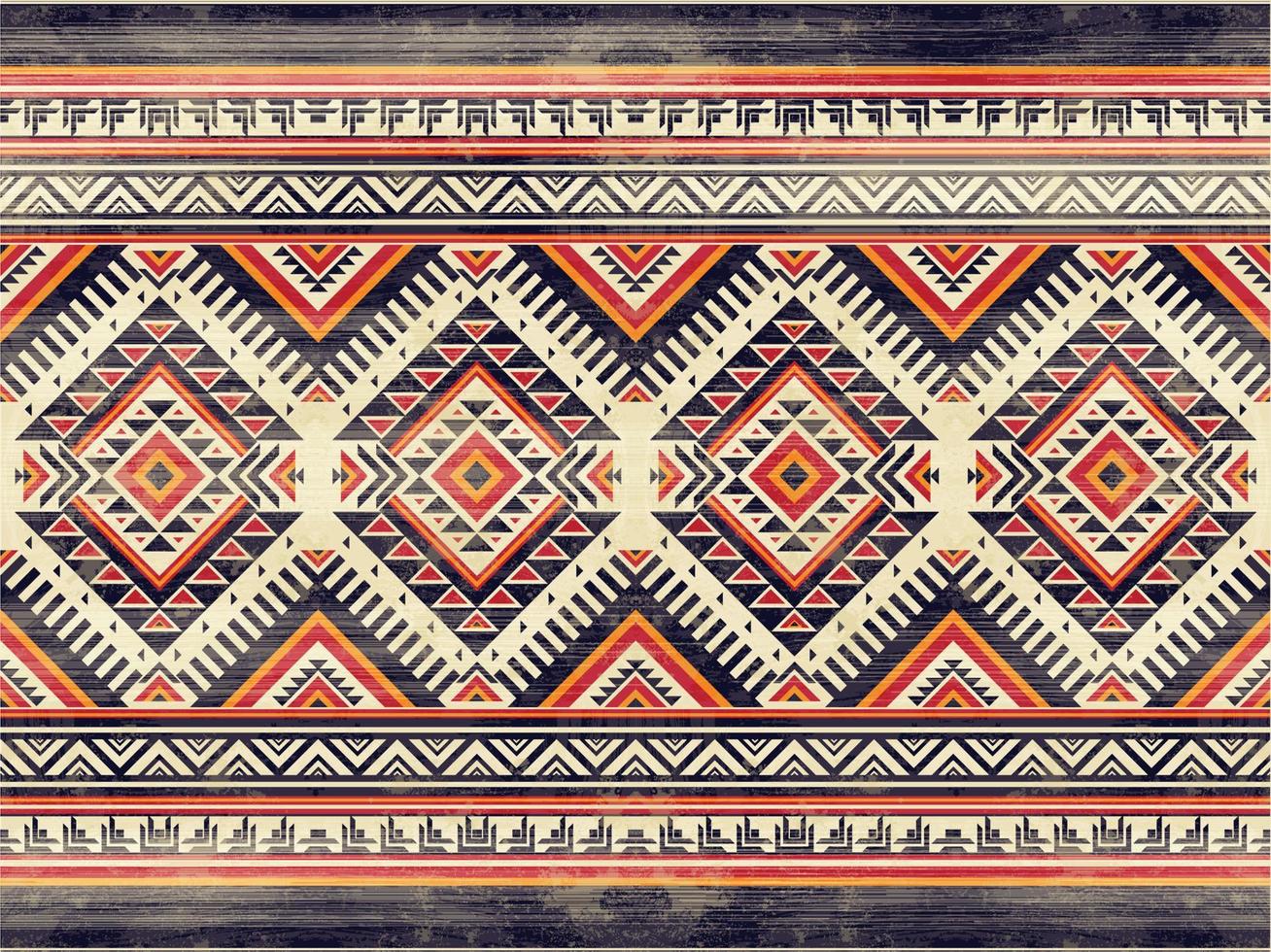 Native american indian ornament pattern geometric ethnic textile texture tribal aztec pattern navajo mexican fabric seamless Vector decoration fashion