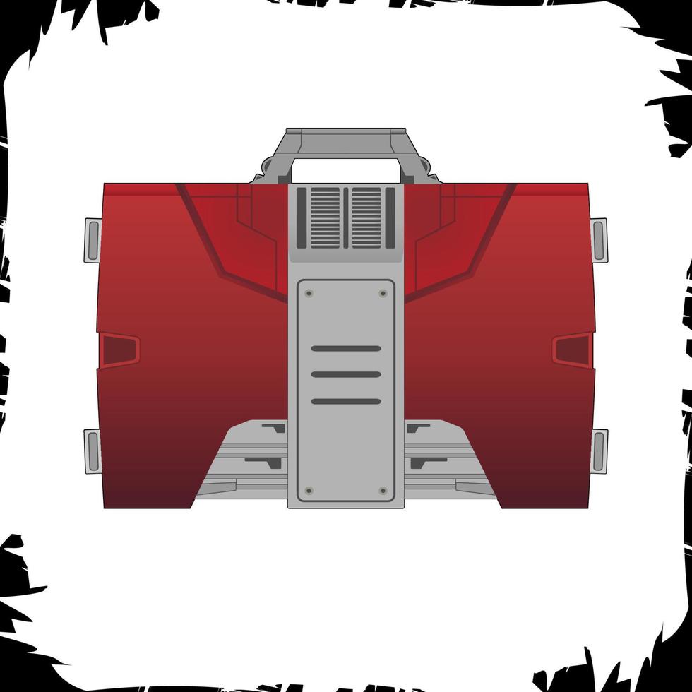 Vector illustration objects red suitcase