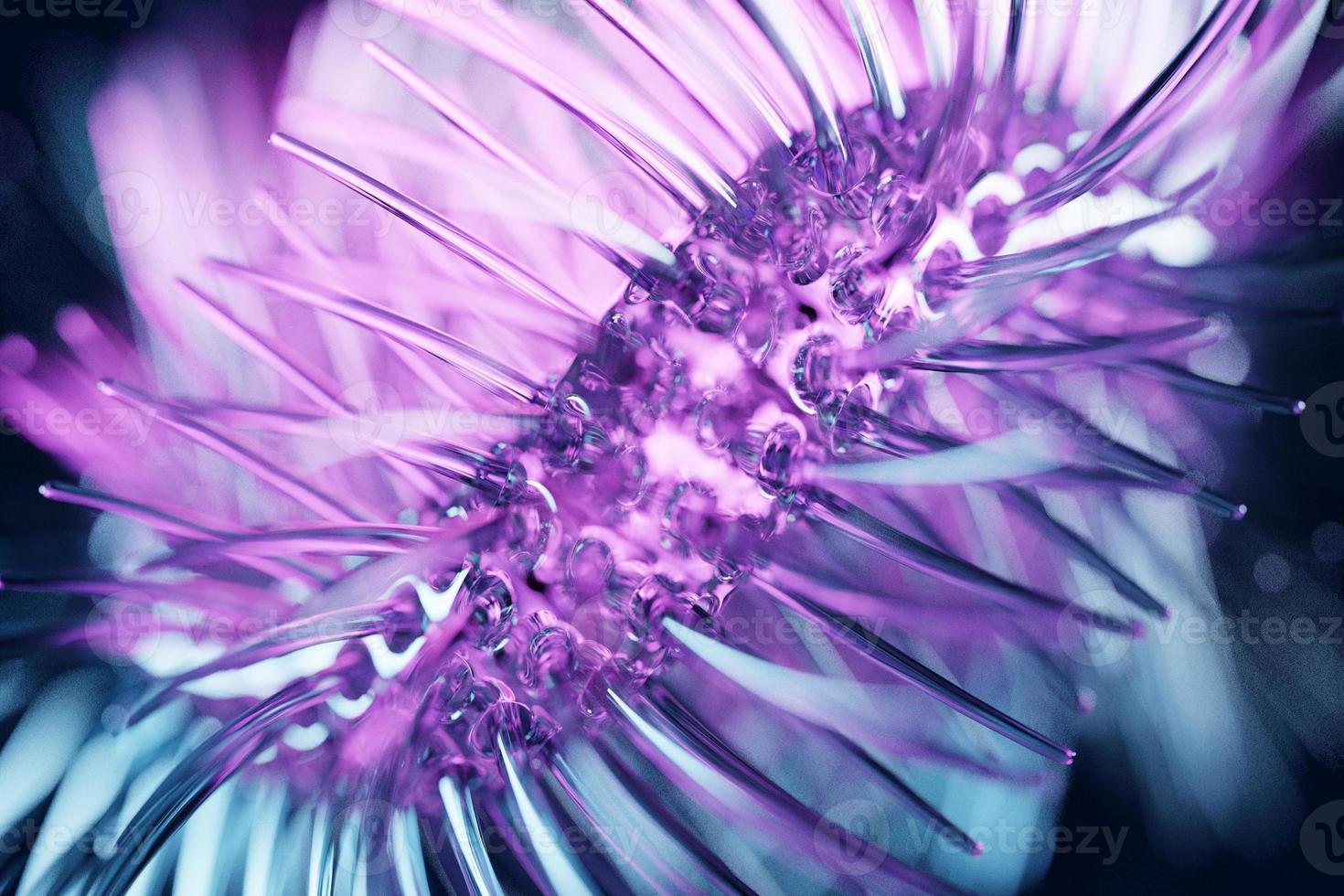 3D illustration , close up of the   many  spikes  on a   dark  background. photo
