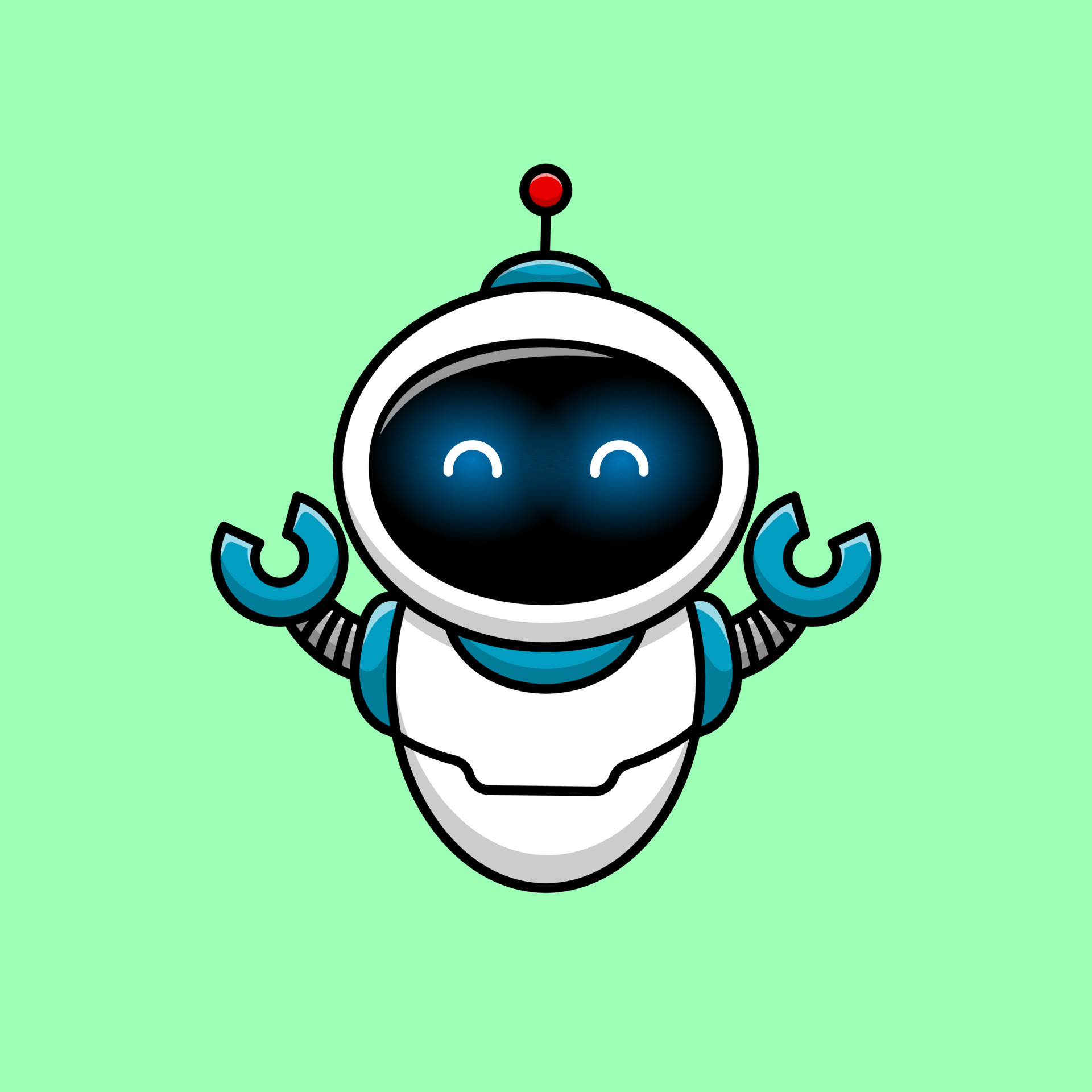 Cute Robot Cartoon Vector Icon Illustration. Science Technology ...