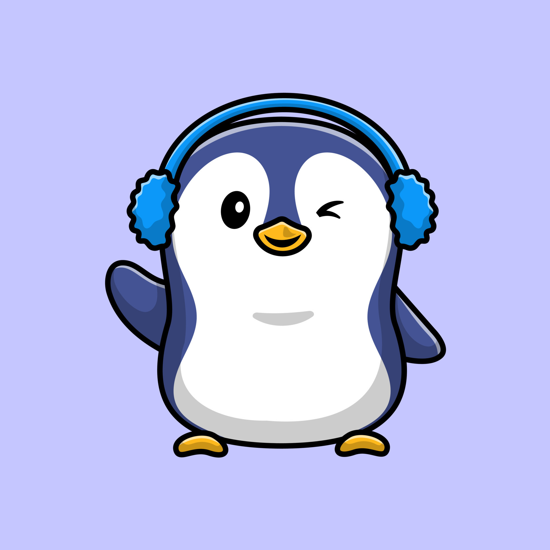 Cute Penguin Wearing Earmuff Cartoon Vector Icon Illustration. Animal  Winter Icon Concept Isolated Premium Vector. Flat Cartoon Style 8420425  Vector Art at Vecteezy