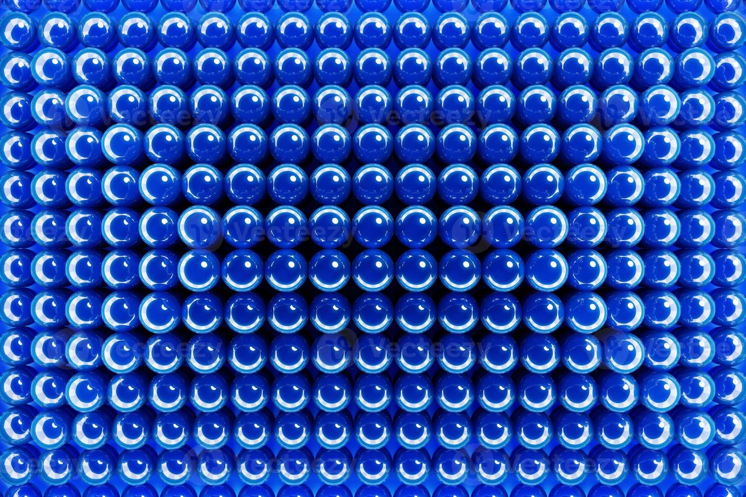 3d illustration of  blue  balls.Set of  balls  on monocrome background, pattern. Geometry  background photo