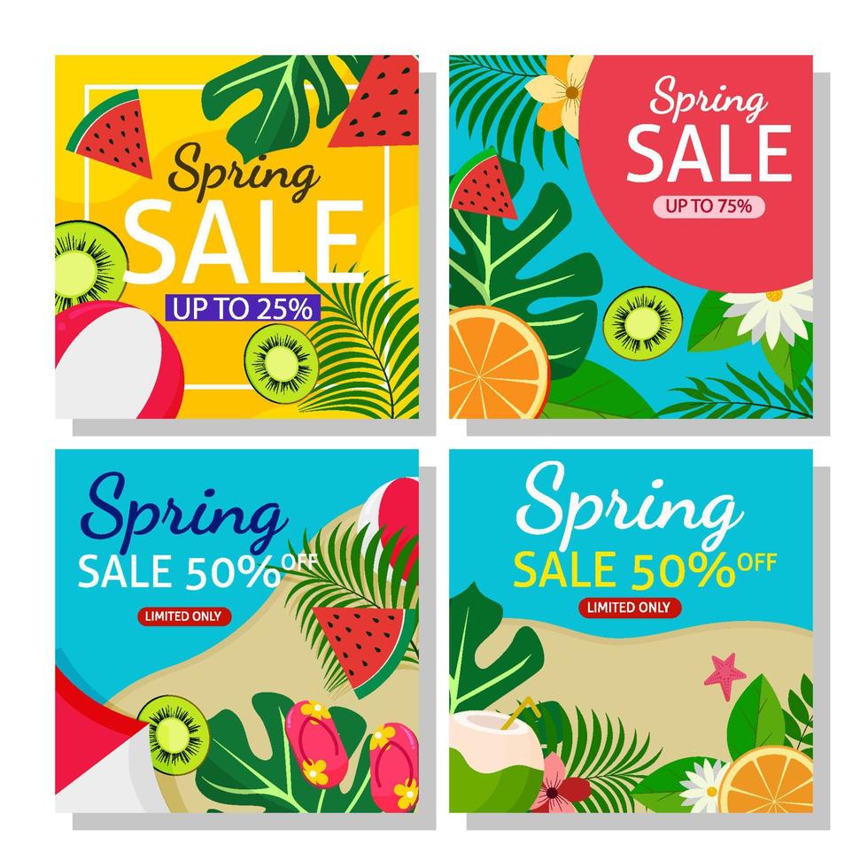 Summer Sale Social Media Post vector