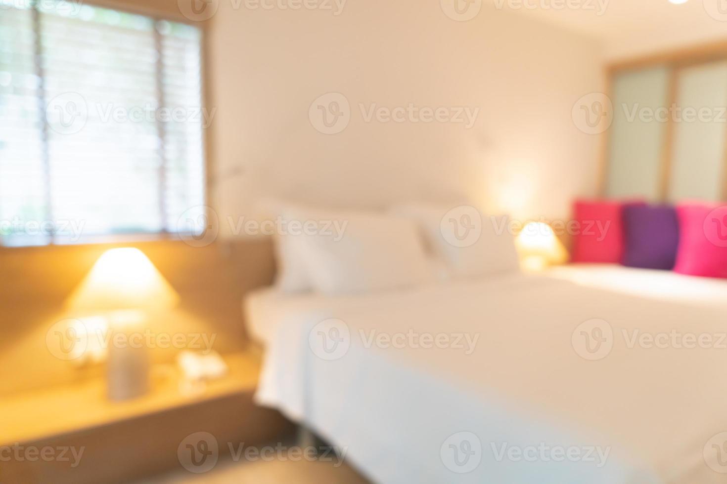 abstract blur bedroom for background photo