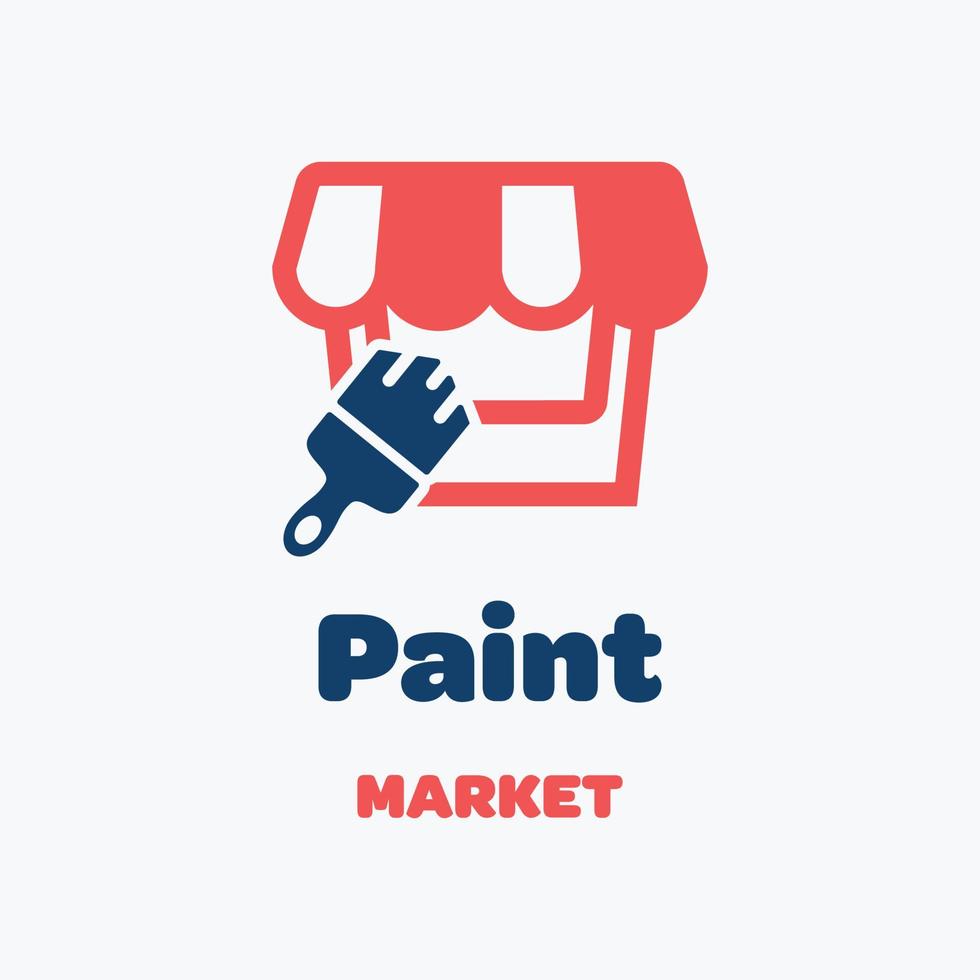 logotipo del mercado de pintura vector