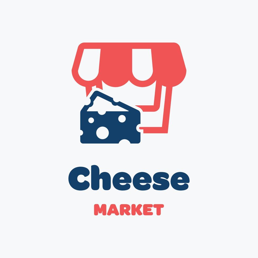 logotipo del mercado del queso vector