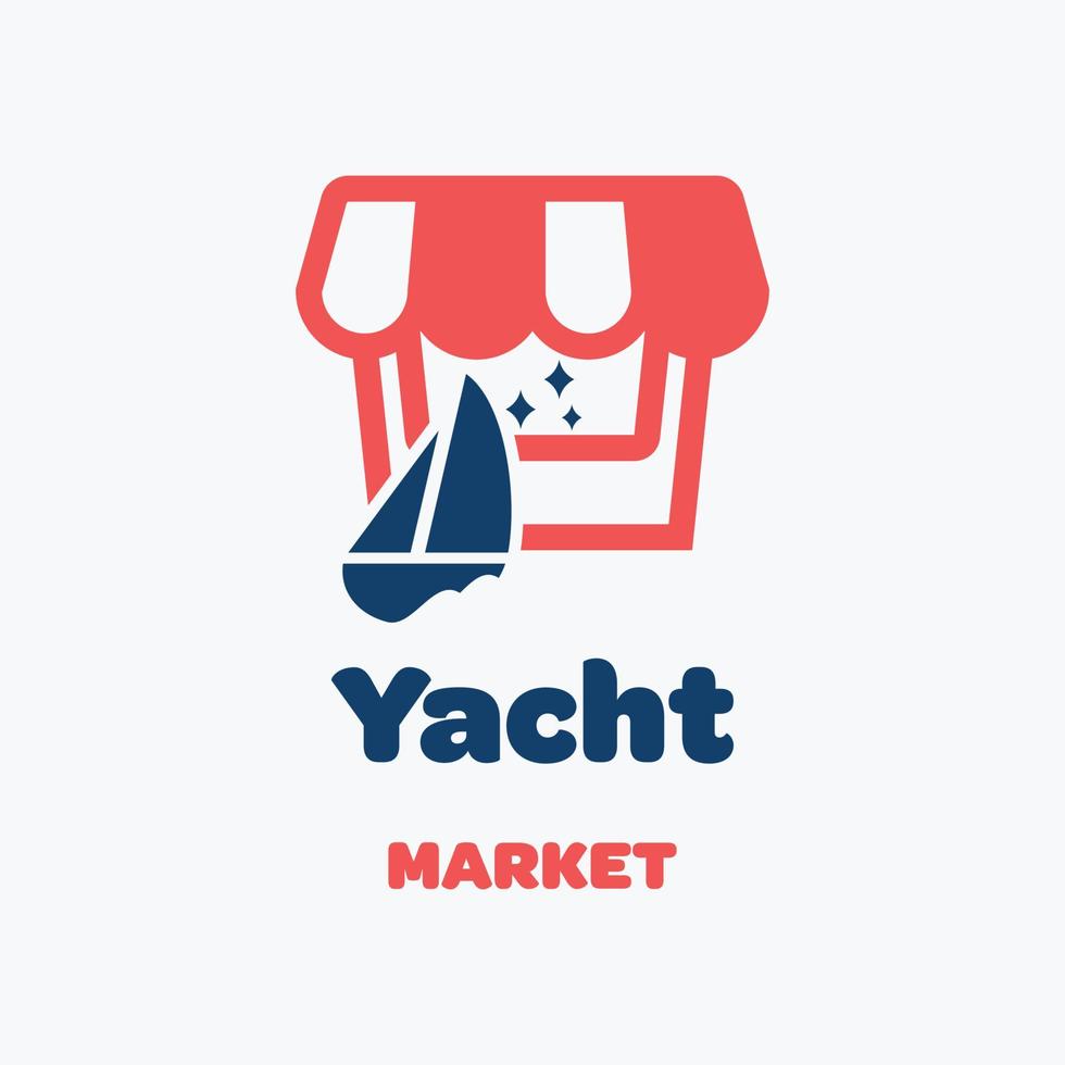 logotipo del mercado de yates vector