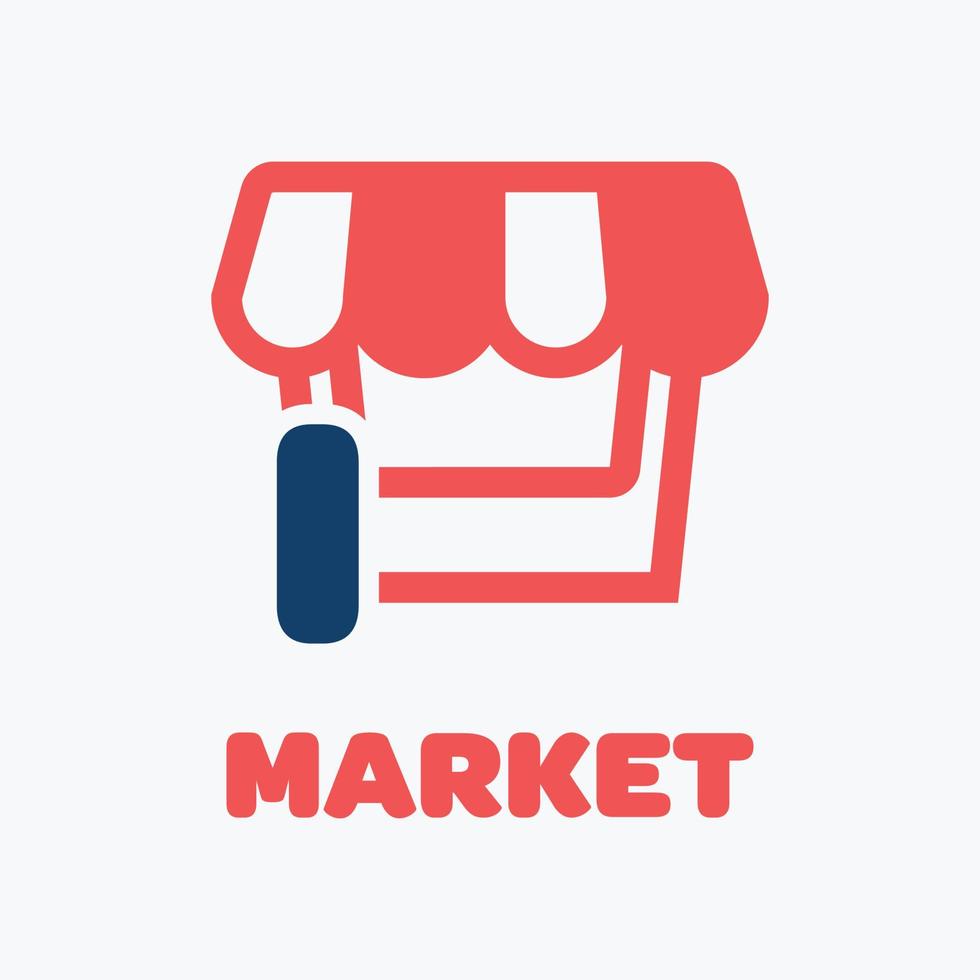 Alphabet I Market Logo vector