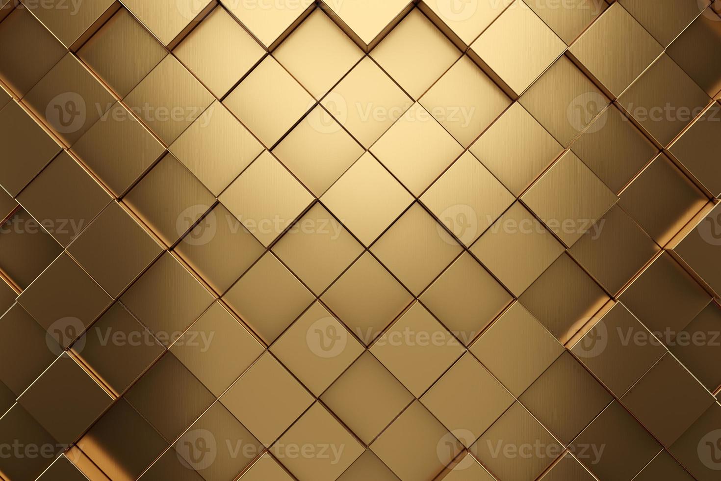 Futuristic gold hexagonal texture background. 3d rendering photo