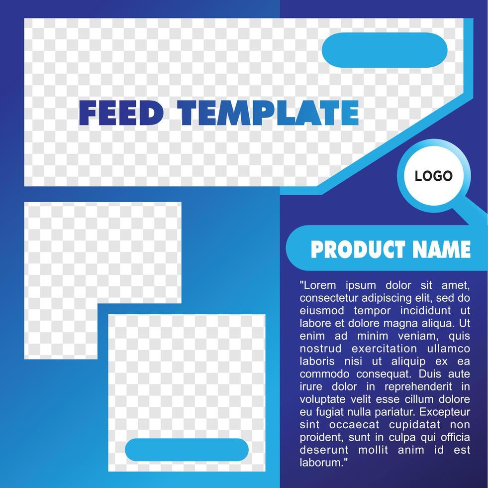 Template design for promote sales of products in blue color vector