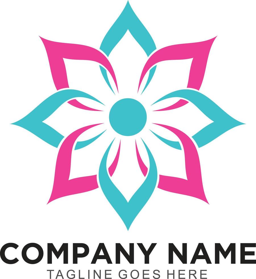 Floral logo template for bussiness company vector
