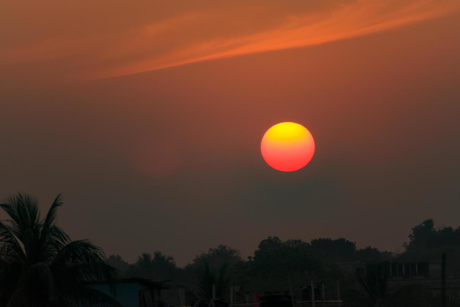 Beautiful River sunset. photo