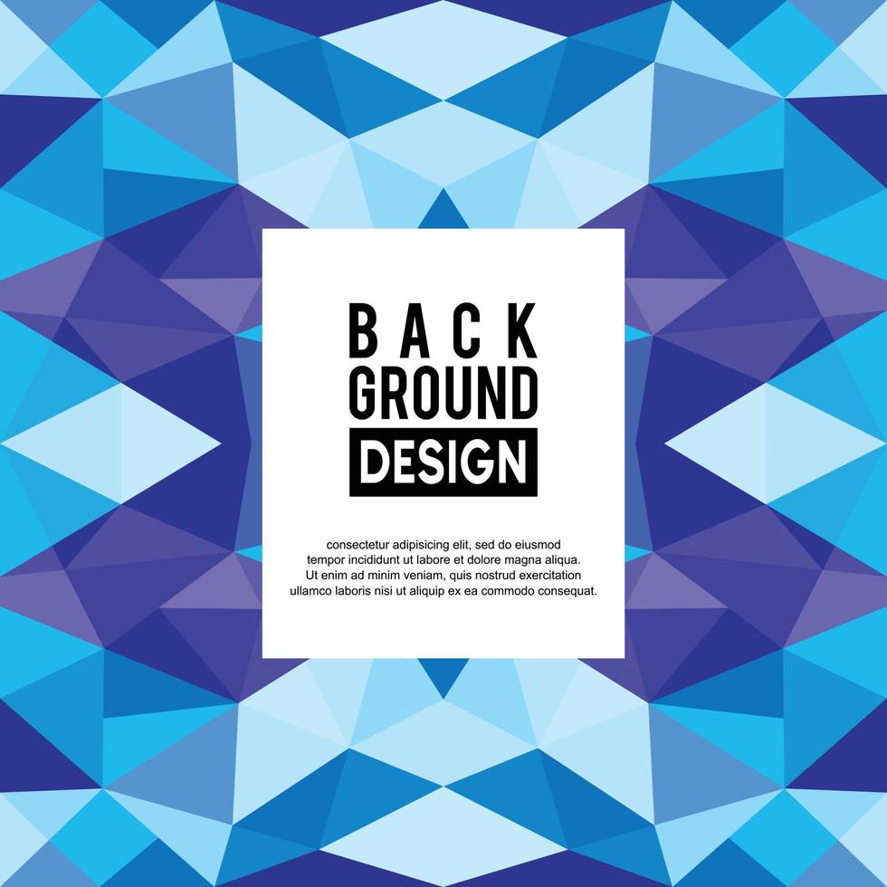Abstract blue geometric vector design template
