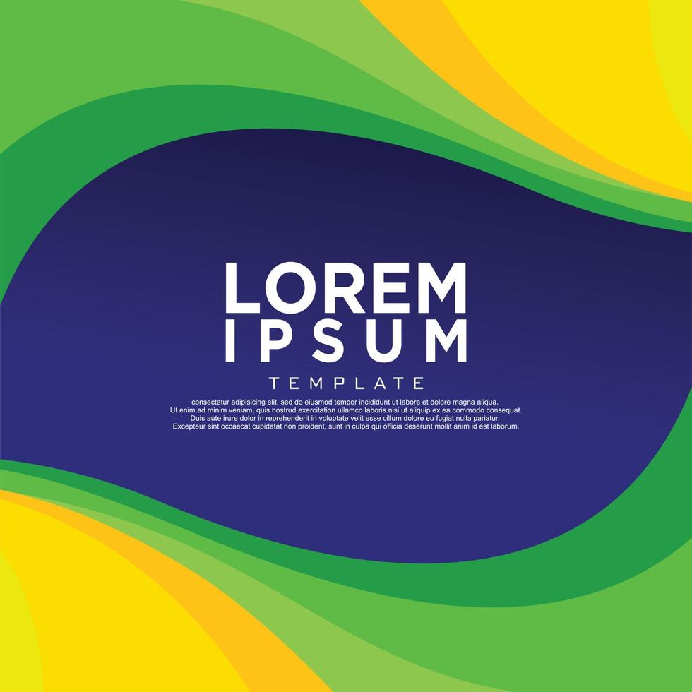 Abstract wavy geometric background vector design template