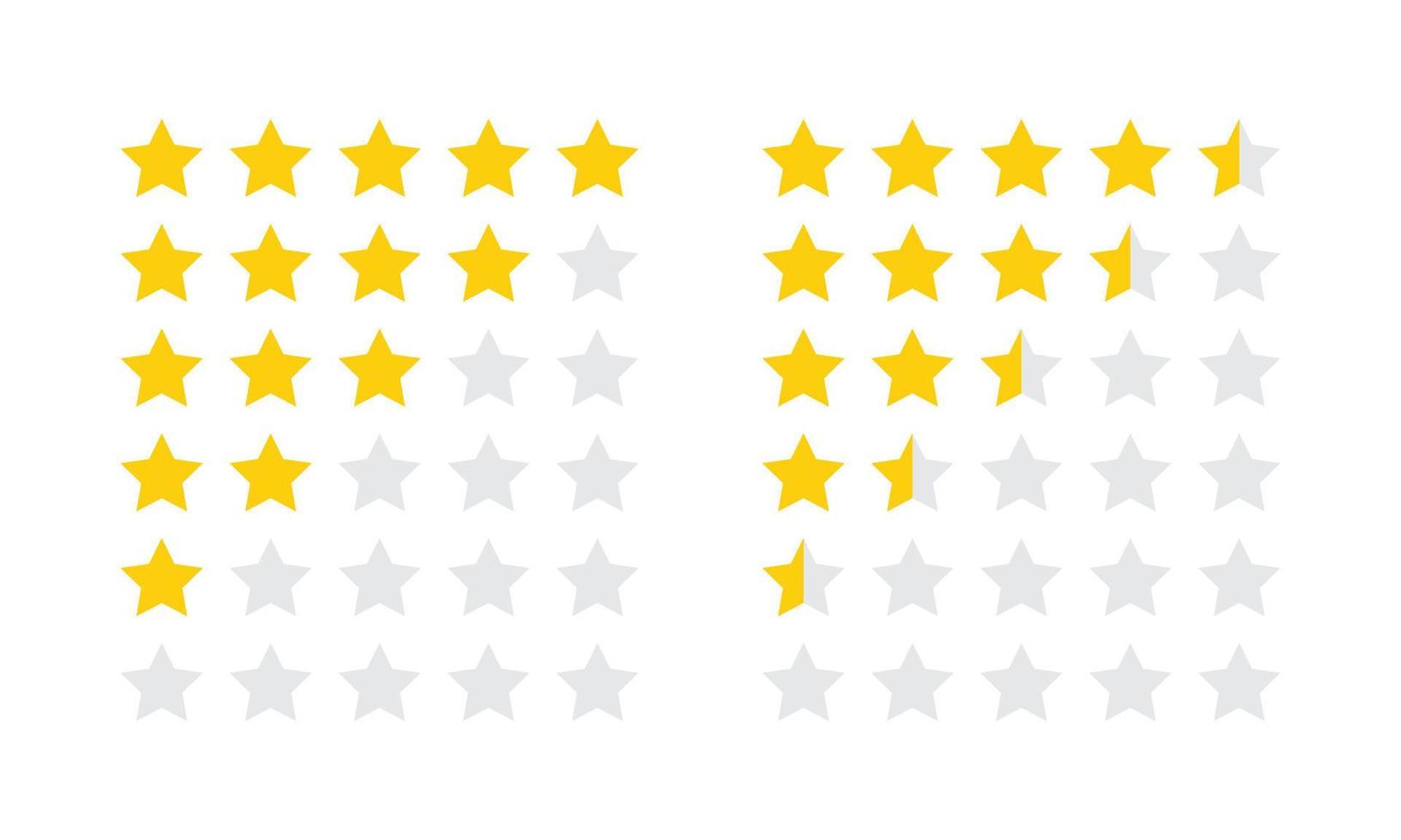 Five-star rating icon vector. Customer review, feedback sign symbol vector