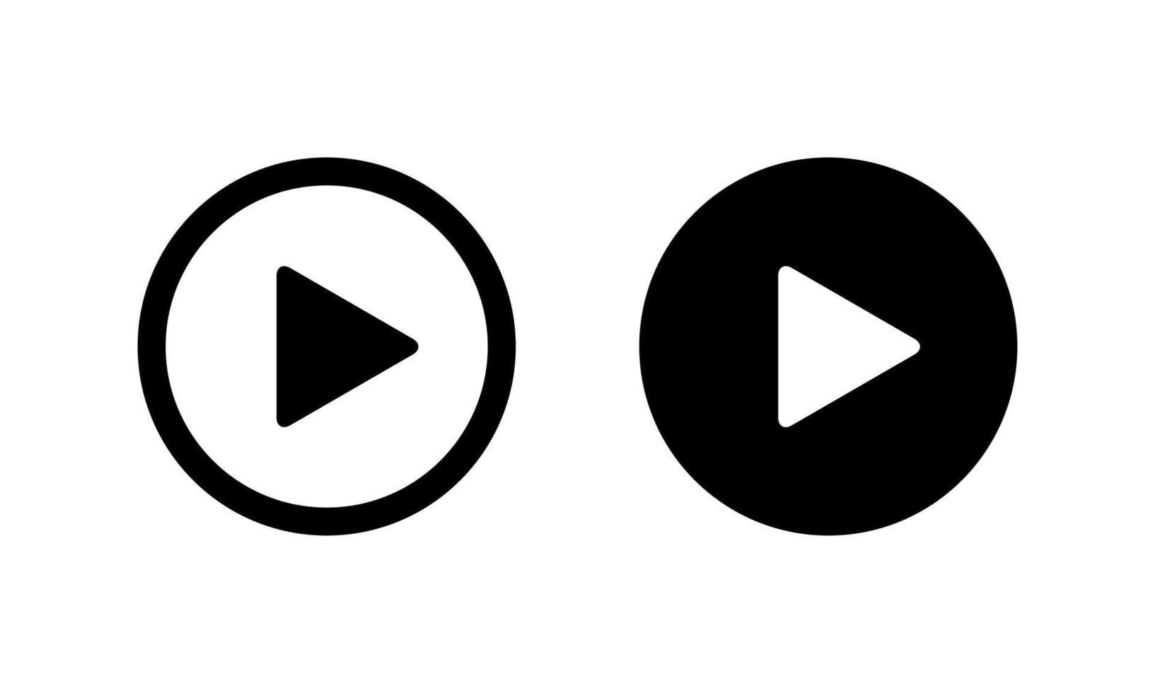 Play button icon vector for web or mobile player app