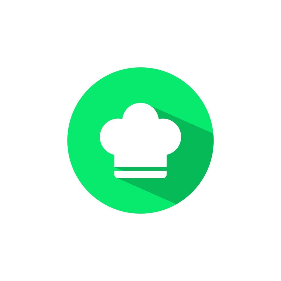 vector de icono de sombrero de chef aislado en el fondo del círculovector de icono de sombrero de chef aislado en el fondo del círculo