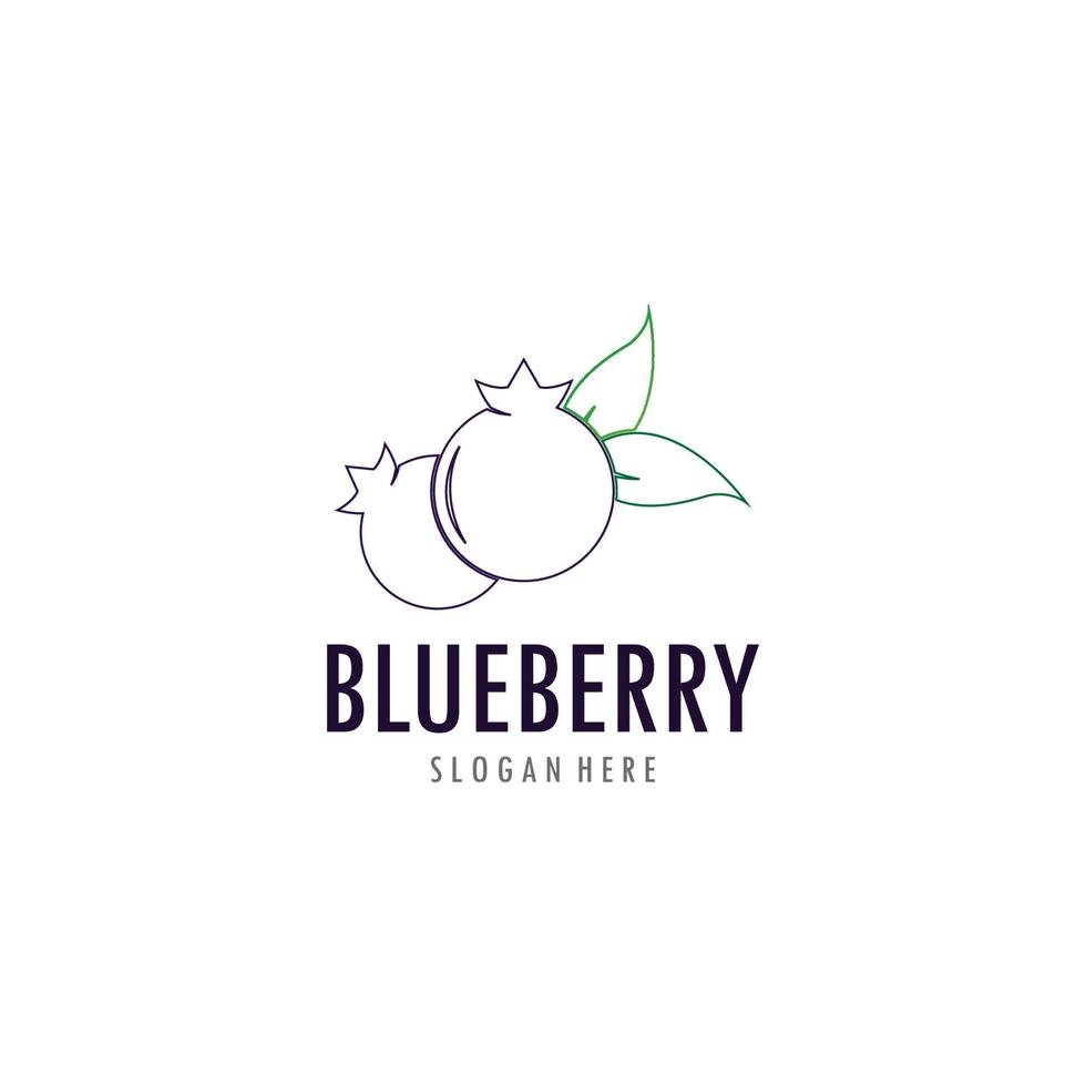Blueberry logo vector template