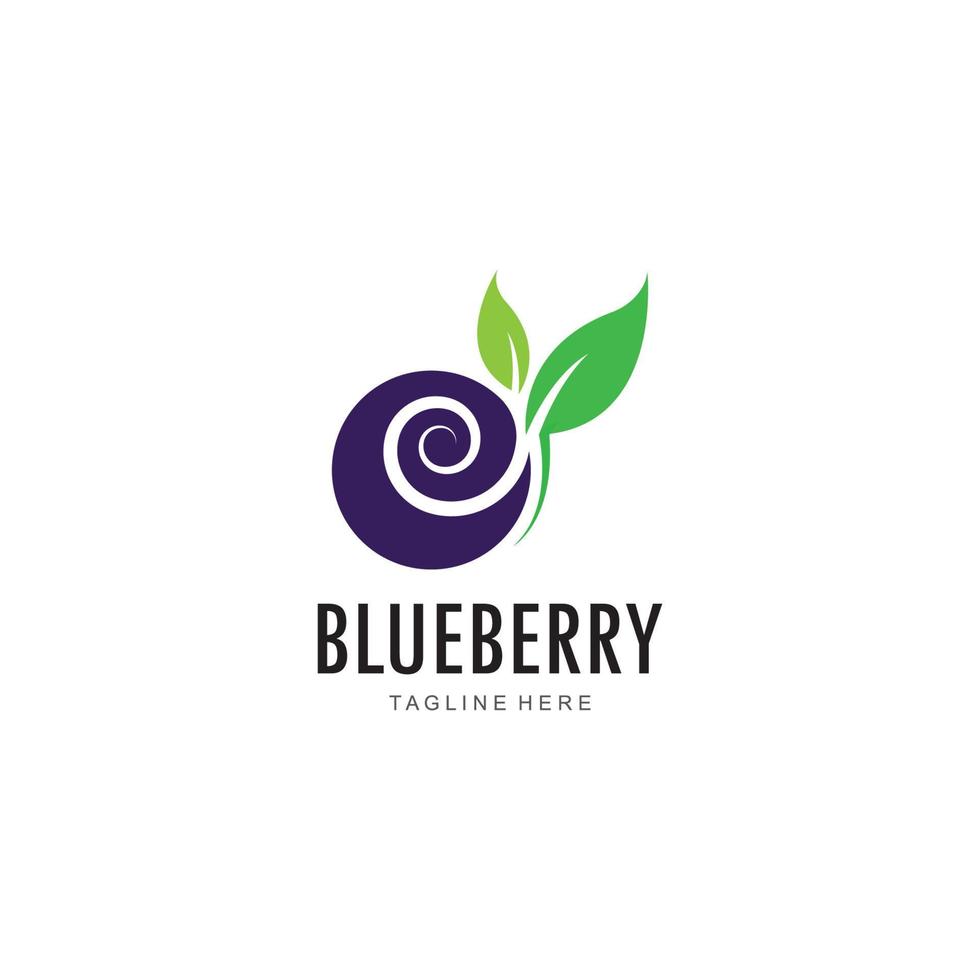 Blueberry logo vector template