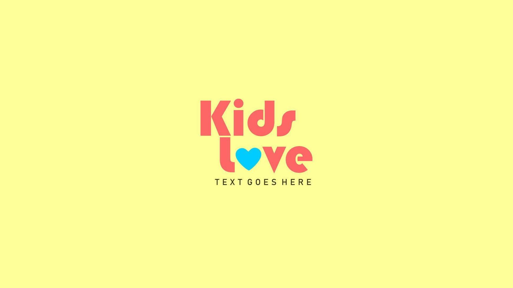 Kids Love Logo vector