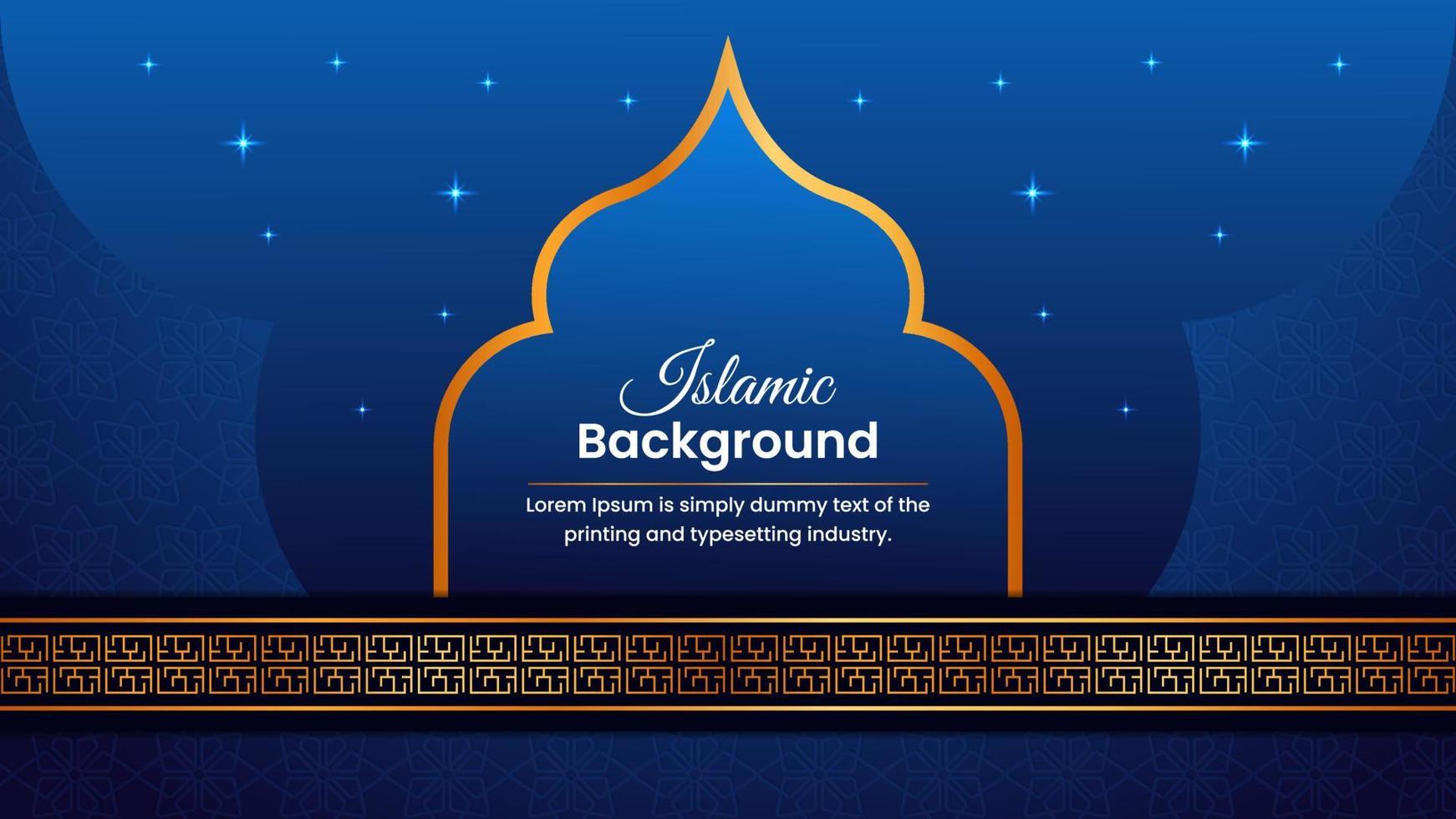 Arabesque Arabic Islamic Style Ornamental Islamic Background with Decorative Lantern Light. vector