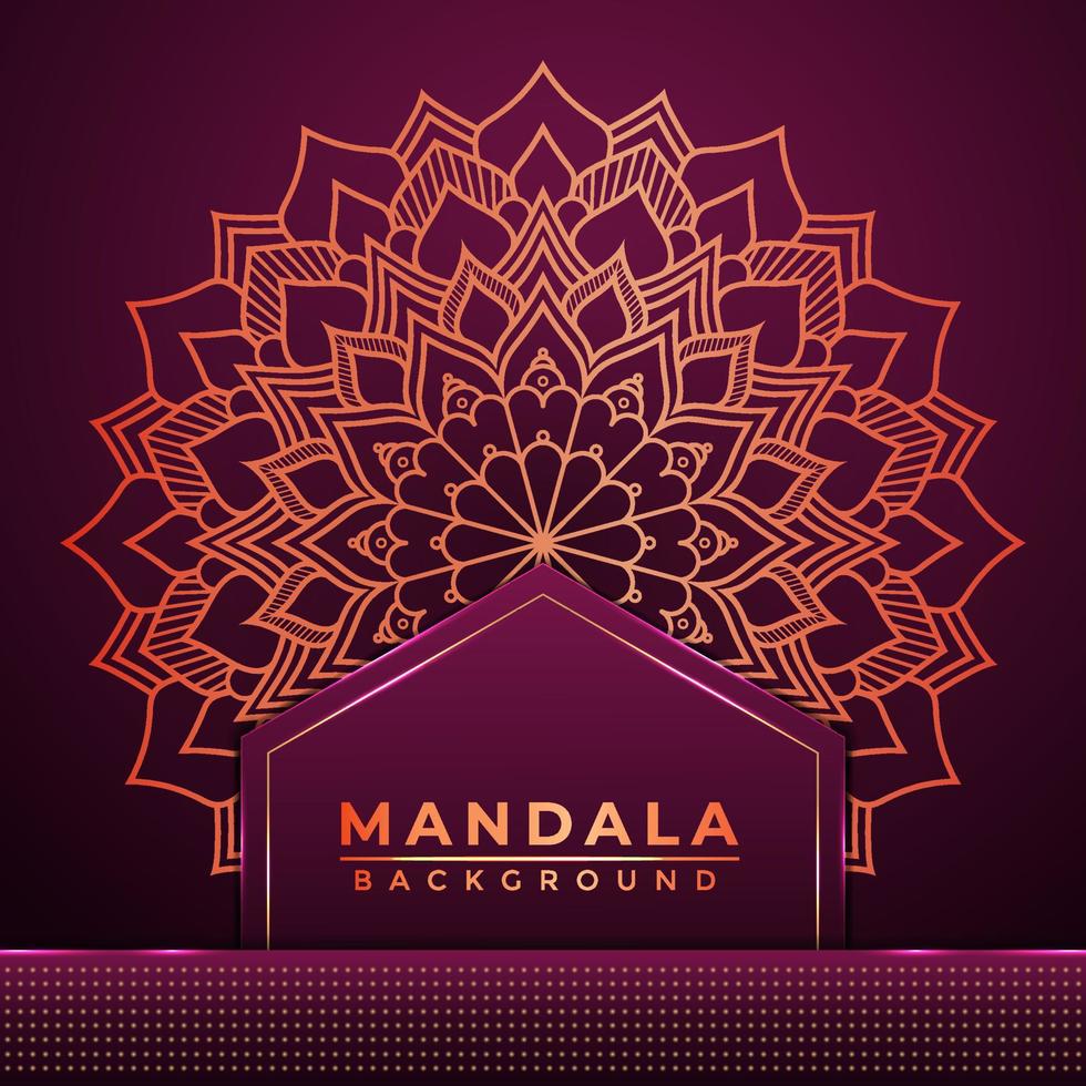 diseño de fondo de mandala decorativo islámico de lujo vector