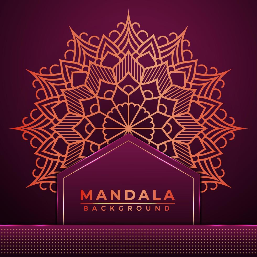 Luxury Islamic Decorative Mandala Background Design vector