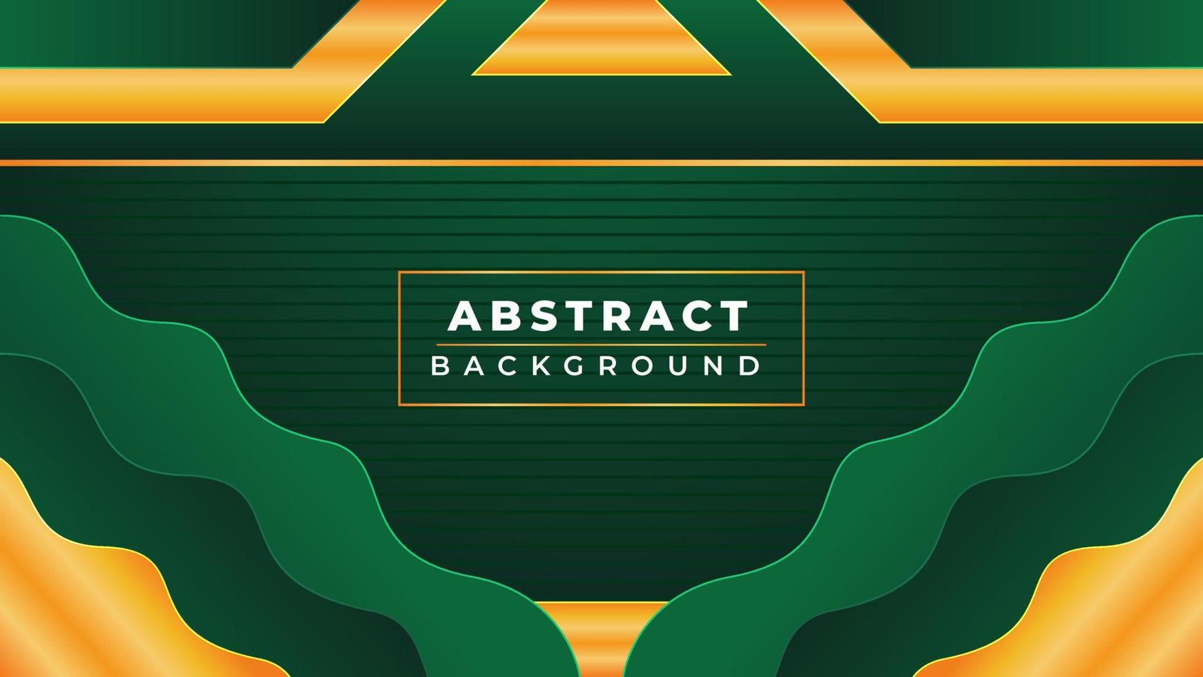 Abstract modern green and golden color background design vector
