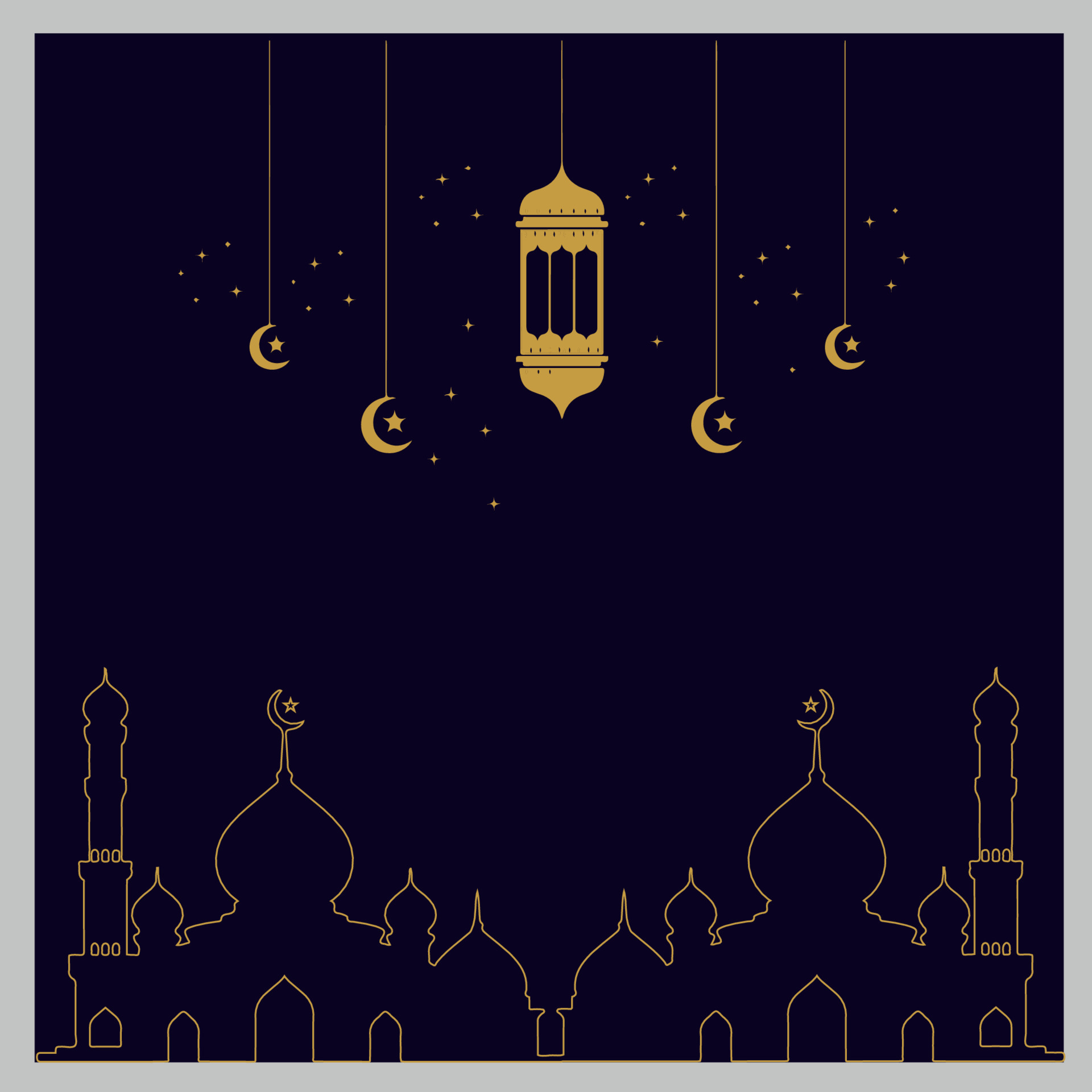 Eid social media post banner design template or Islamic banner