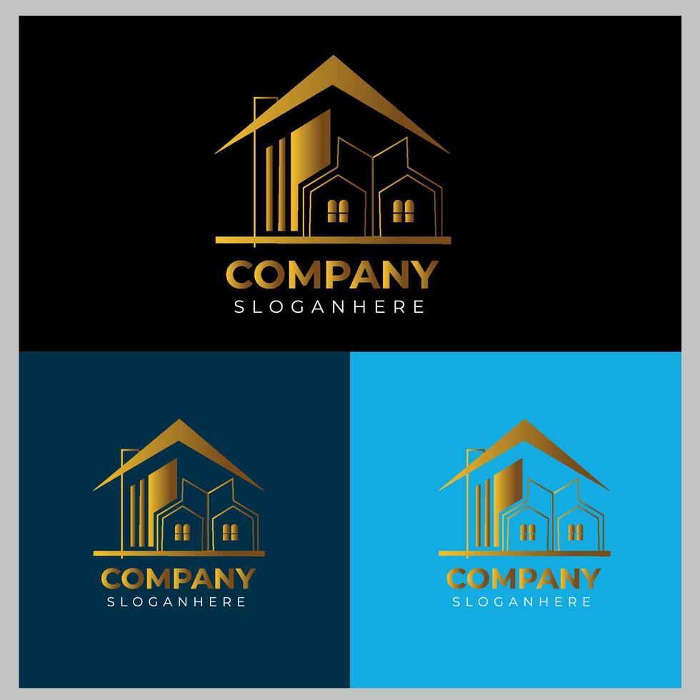 Creative Real estate Logo Design with editable eps vector