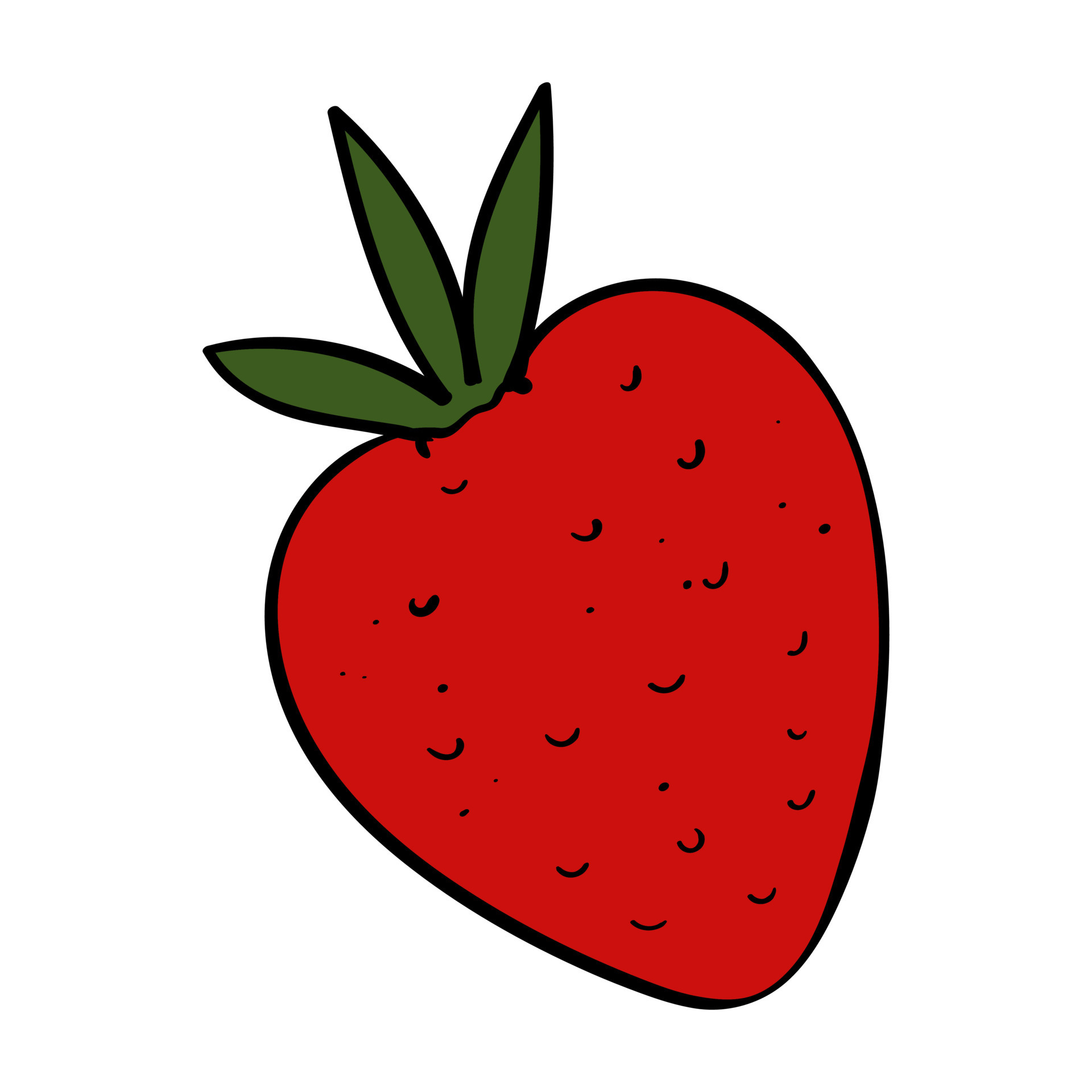 Cute strawberry in hand drawn 8423340 Vector Art at Vecteezy