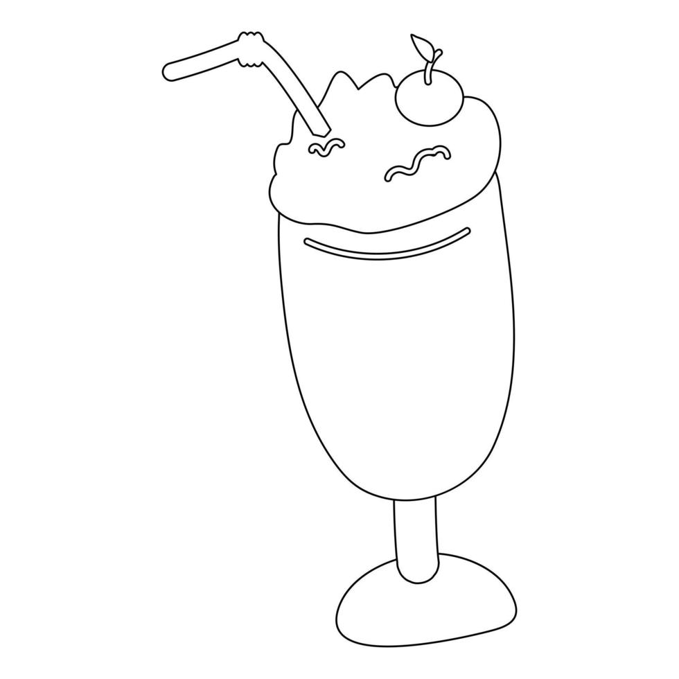 Cocktail hand drawn doodle vector