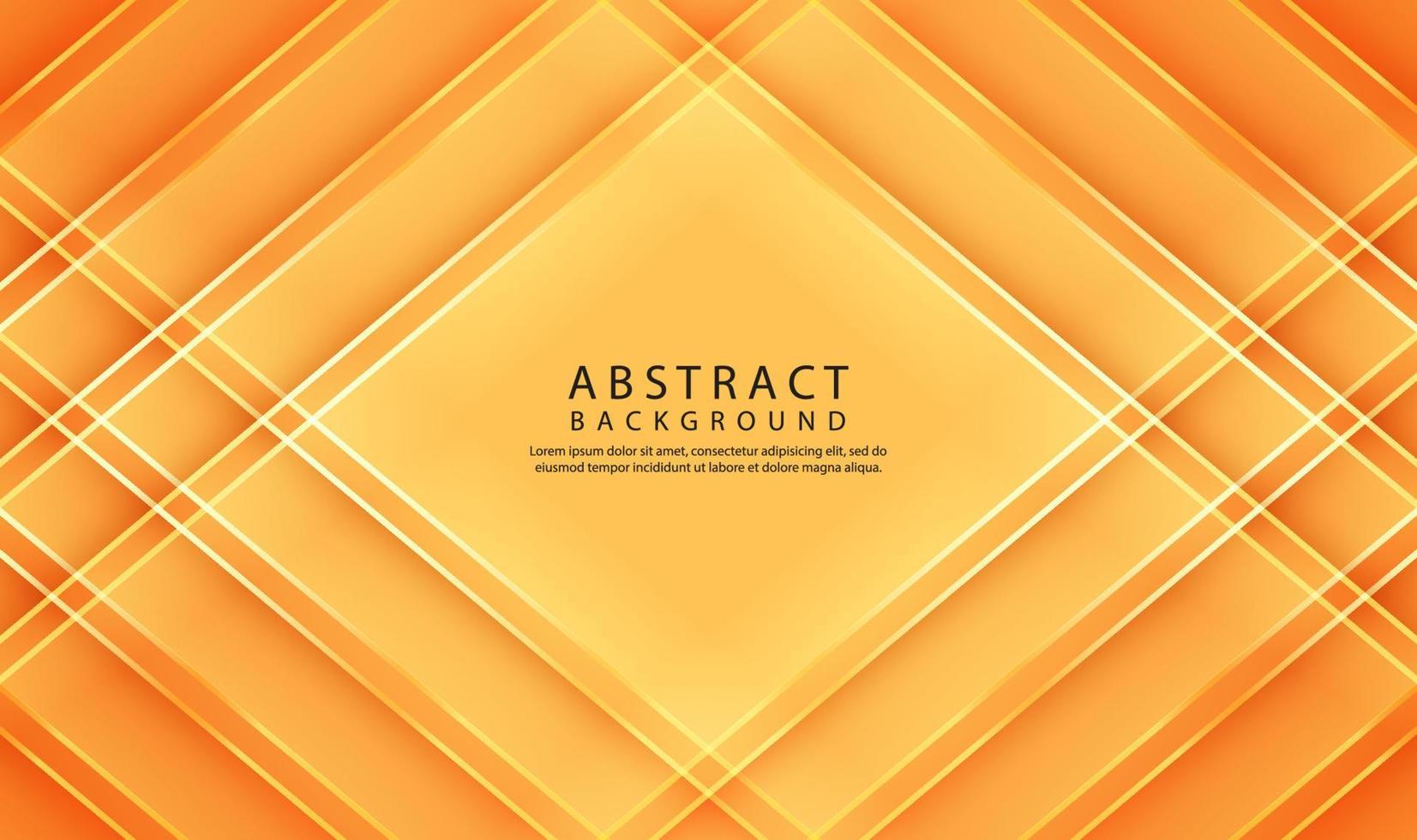 3D orange geometric abstract background overlap layer on bright space with line cut texture effect. Graphic design element elegant style concept for banner flyer, card, brochure cover, or landing page vector