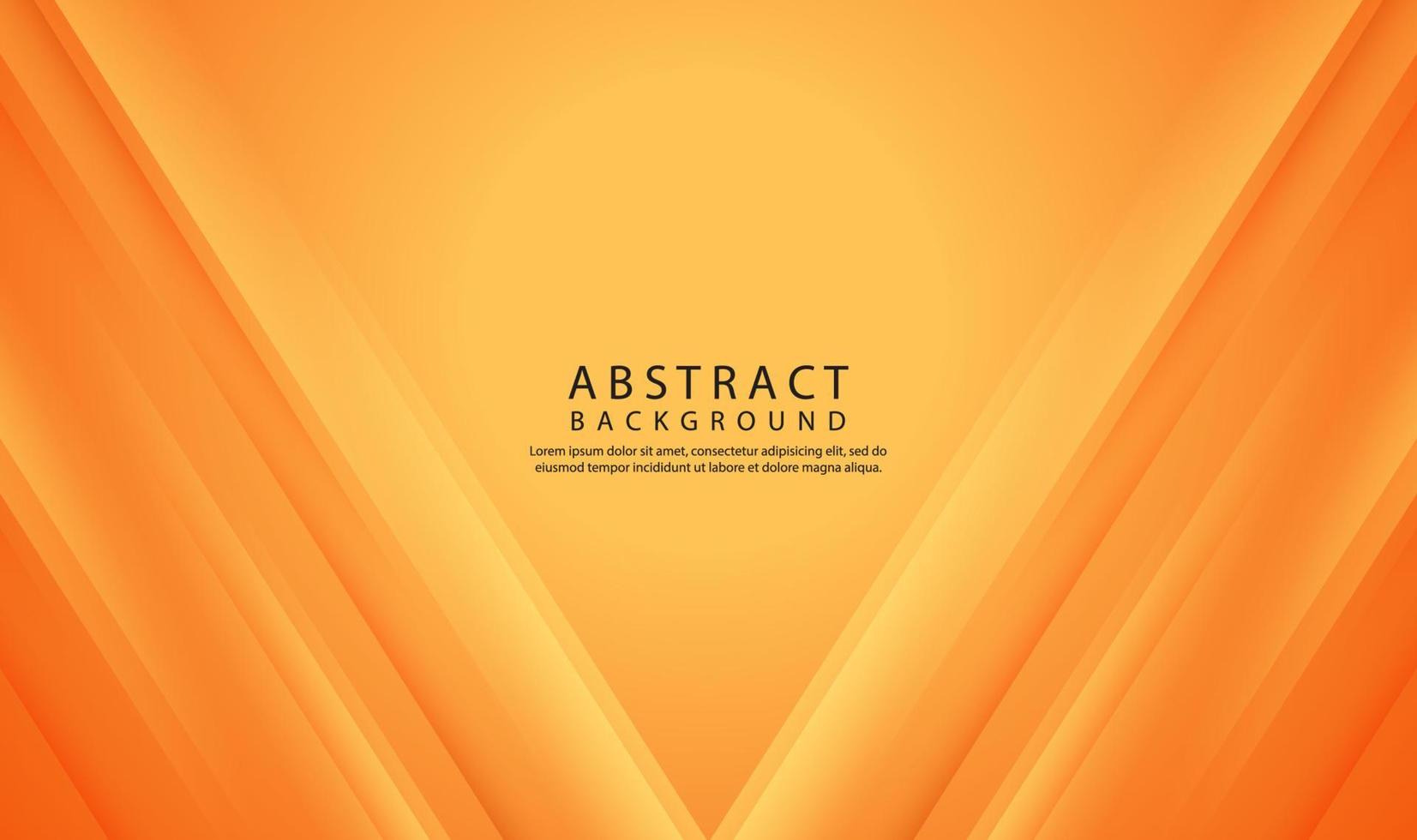 3D orange geometric abstract background overlap layer on bright space with line cut texture effect. Graphic design element elegant style concept for banner flyer, card, brochure cover, or landing page vector