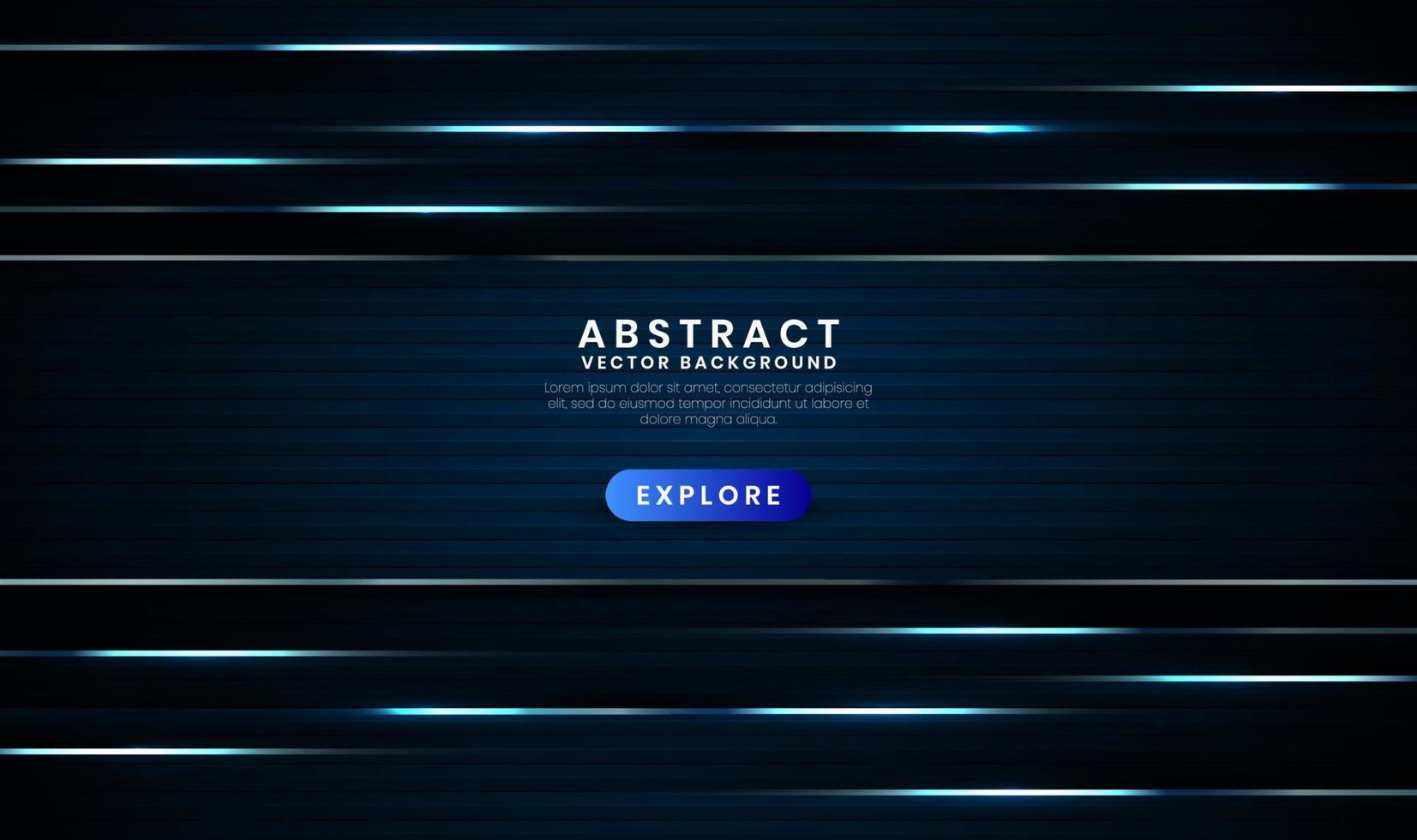 3D blue technology abstract background overlap layer on dark space with light effect decoration. Graphic design element future style concept for banner, flyer, card, brochure cover, or landing page vector