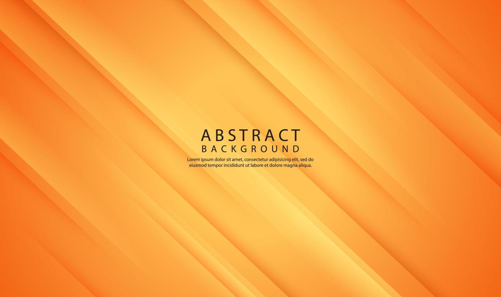 3D orange geometric abstract background overlap layer on bright space with line cut texture effect. Graphic design element elegant style concept for banner flyer, card, brochure cover, or landing page vector