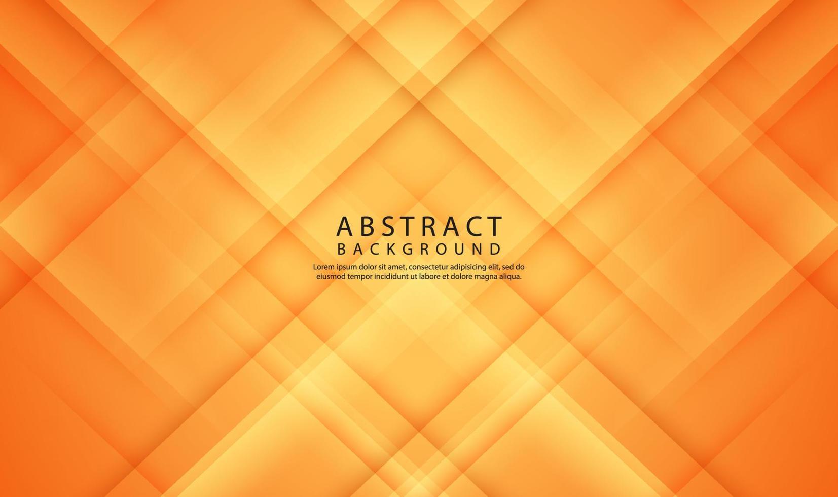 3D orange geometric abstract background overlap layer on bright space with line cut texture effect. Graphic design element elegant style concept for banner flyer, card, brochure cover, or landing page vector