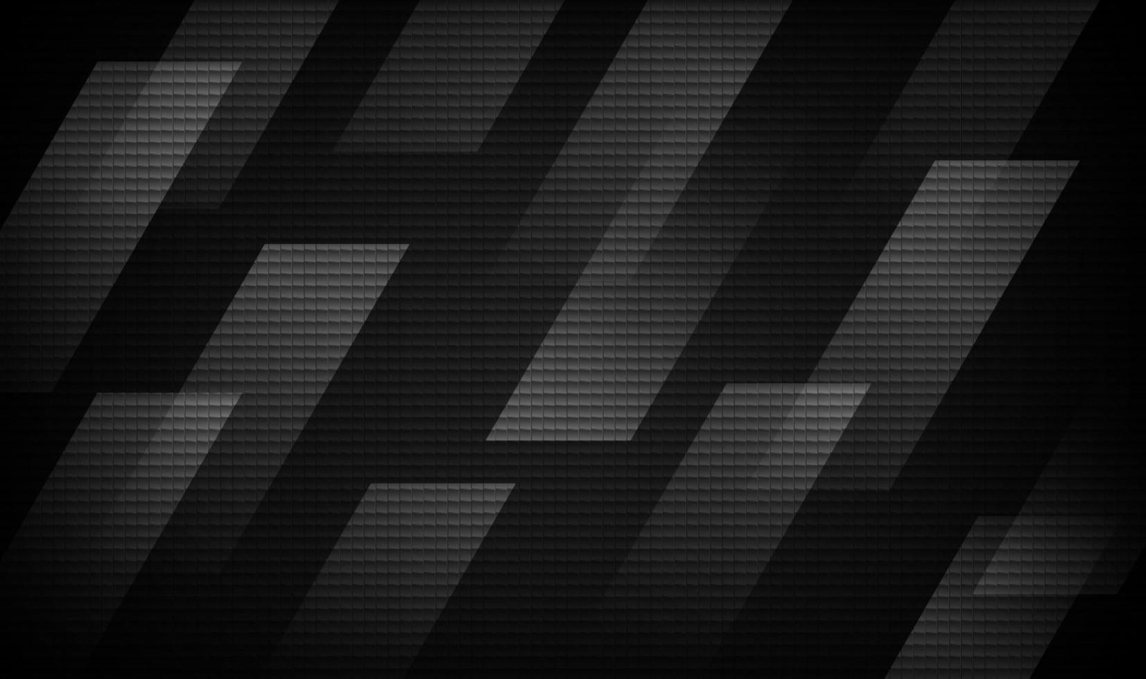Capa de superposición de fondo abstracto geométrico negro 3d en el espacio oscuro con efecto de estilo de movimiento de línea. concepto de textura de fibra de carbono de elemento de diseño gráfico para banner, volante, tarjeta, folleto, portada, etc. vector