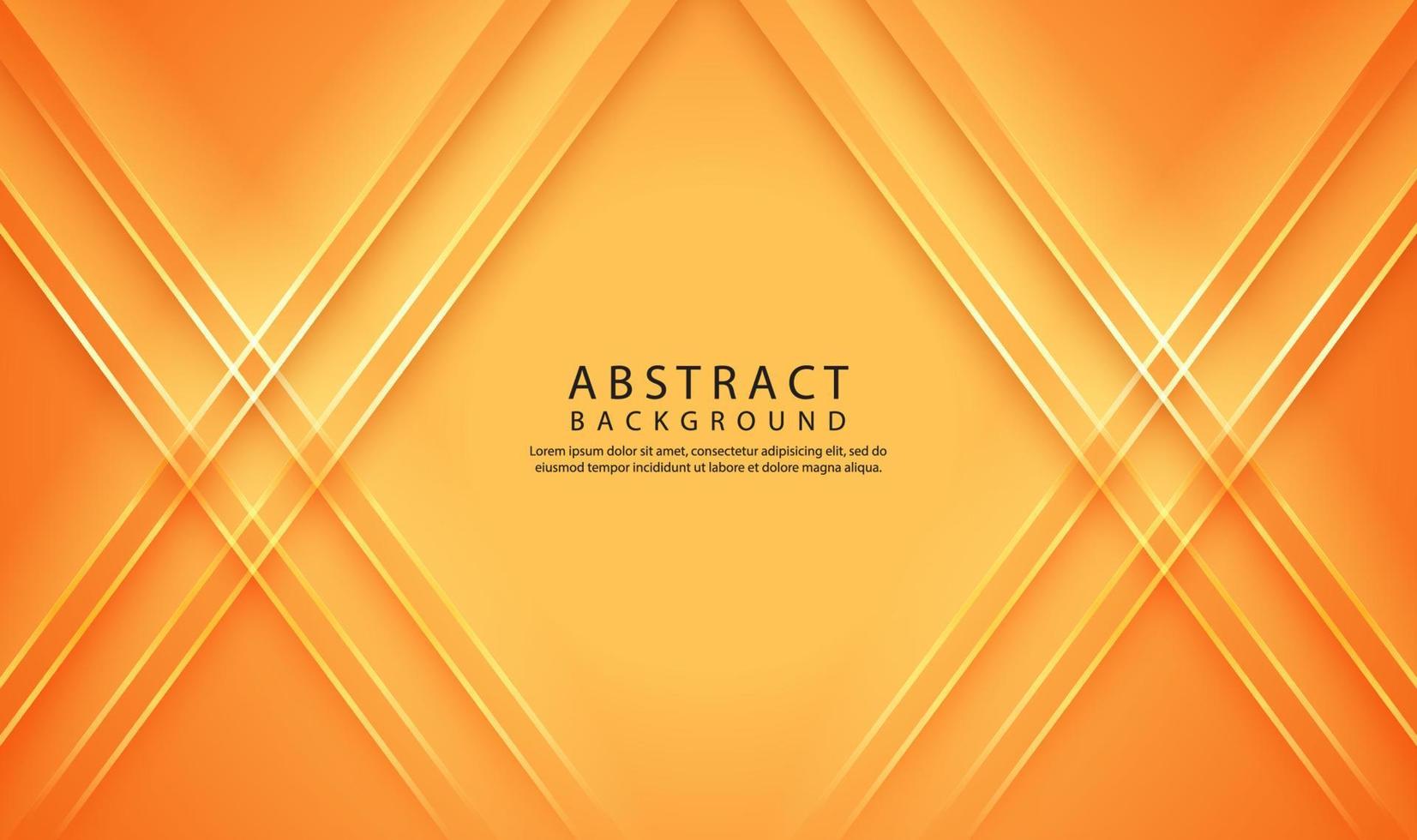 3D orange geometric abstract background overlap layer on bright space with line cut texture effect. Graphic design element elegant style concept for banner flyer, card, brochure cover, or landing page vector