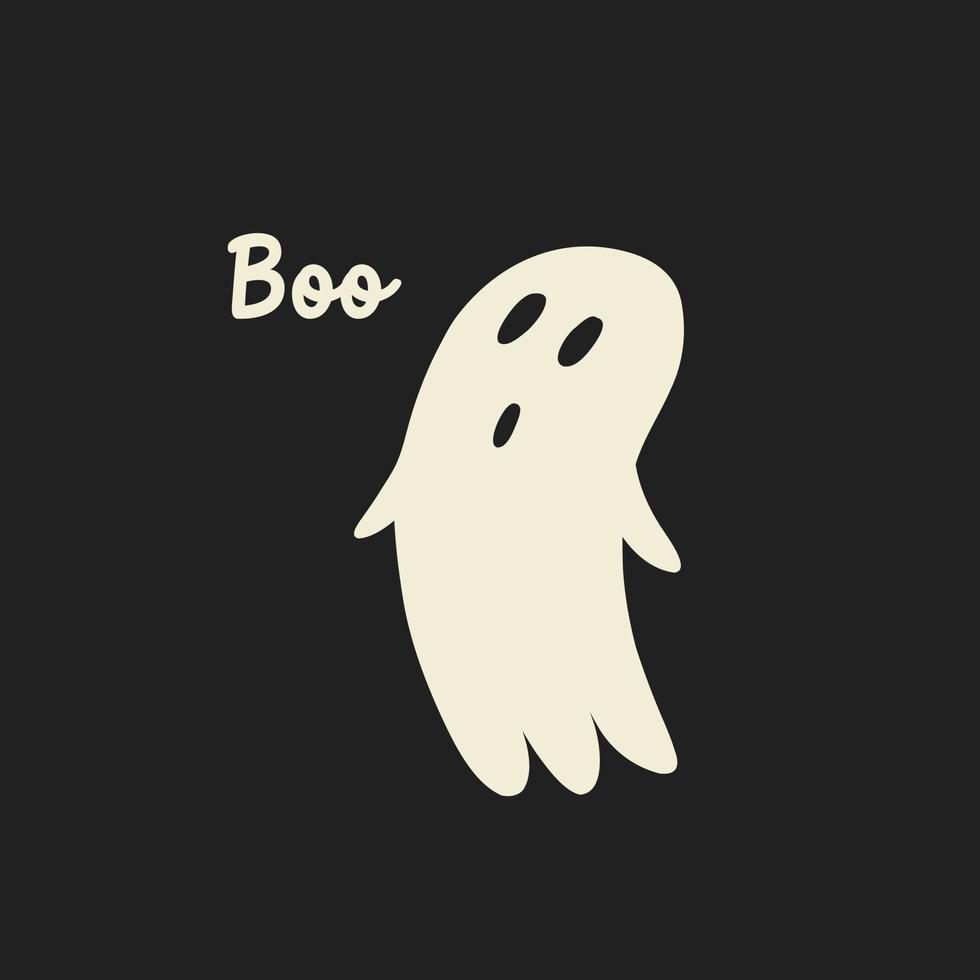 Halloween ghost print boo vector