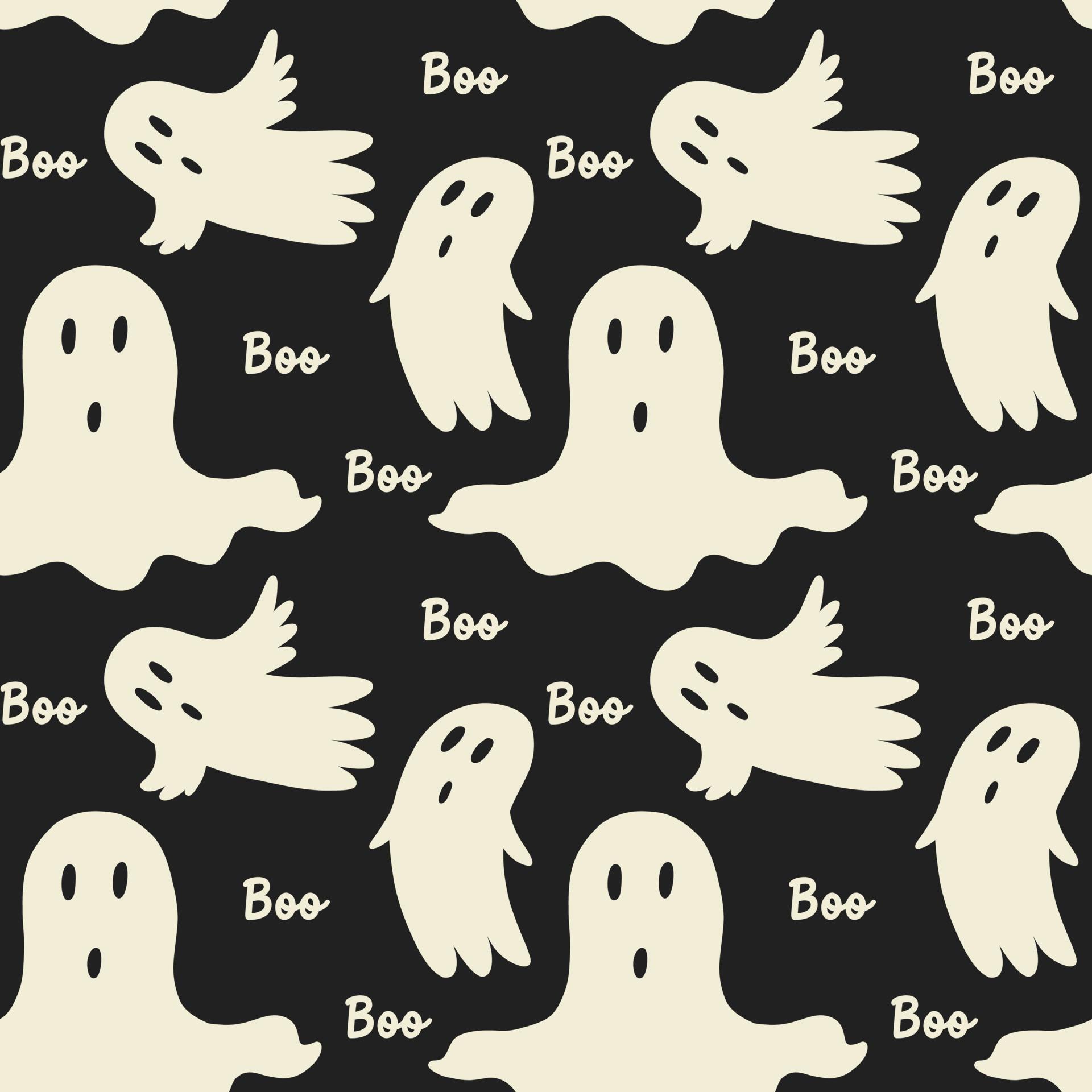 Seamless Halloween ghost pattern 8423554 Vector Art at Vecteezy