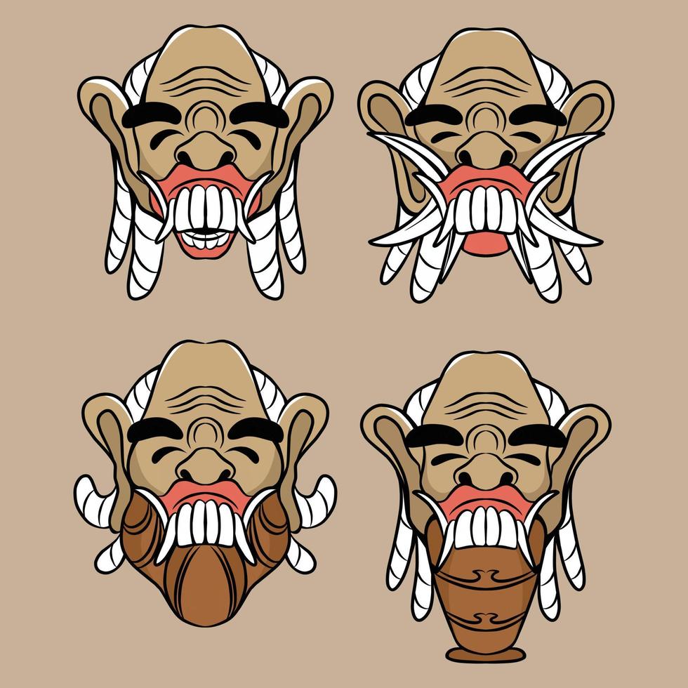 balinese mask vector illustration suitable for branding needs and so on