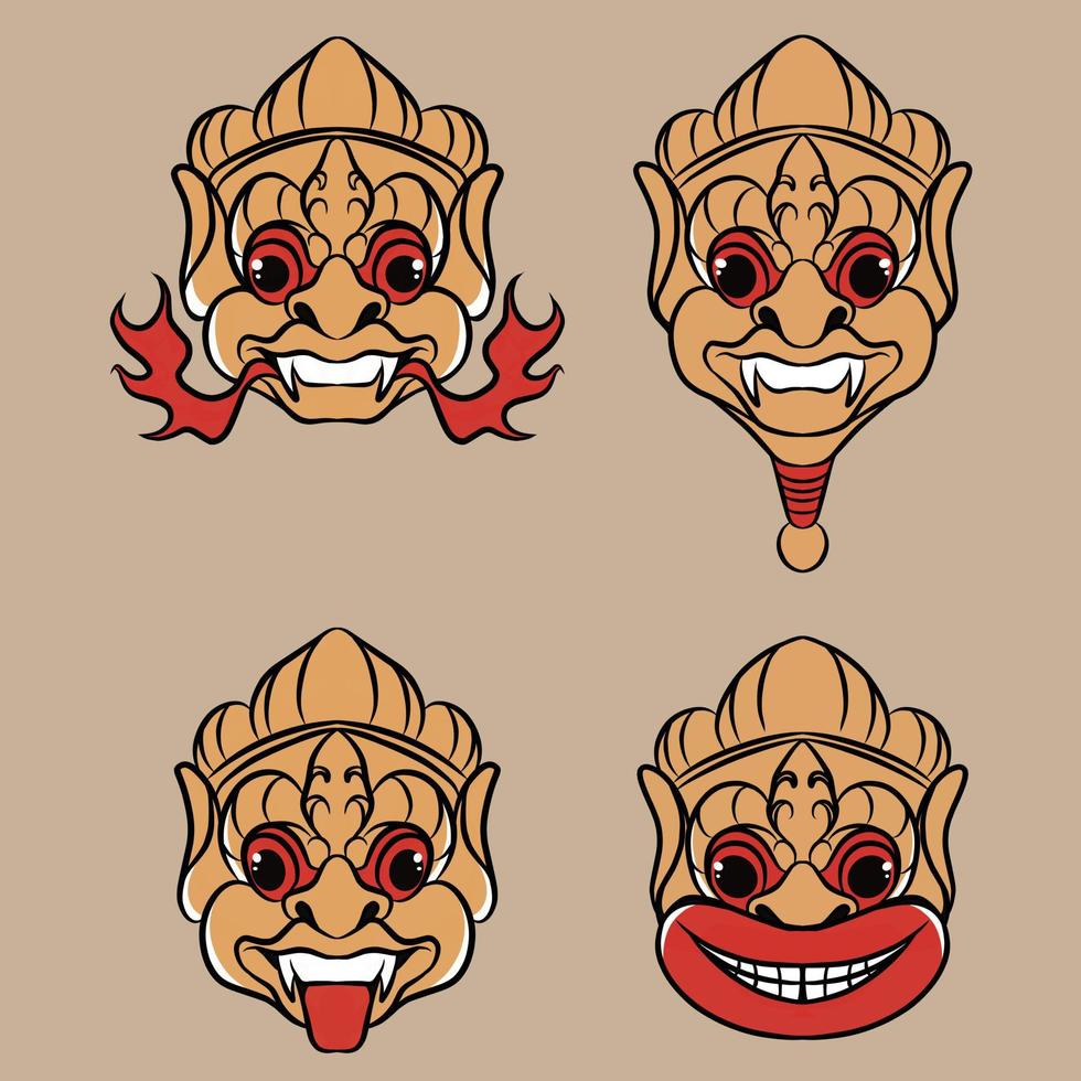 bailenese mask vector illustration specially made for advertising branding needs and so on