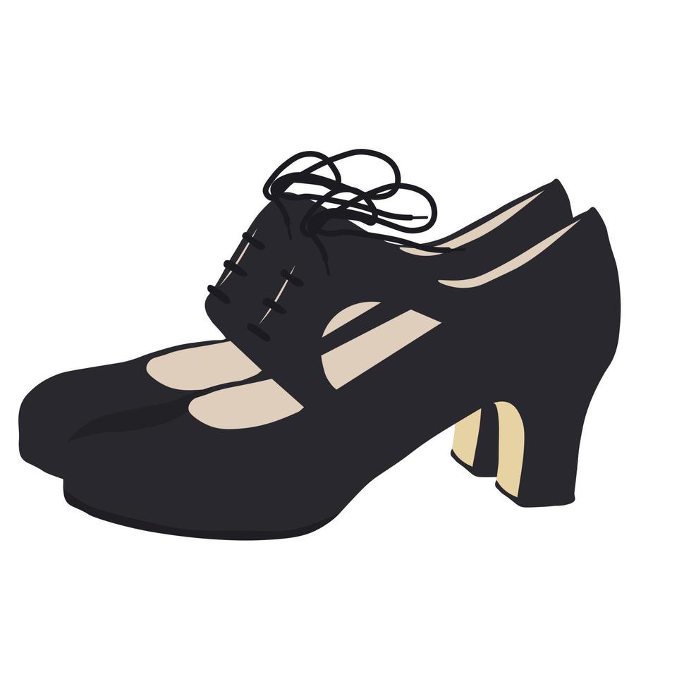 zapatos de flamenca. ilustración de stock vectorial. vector