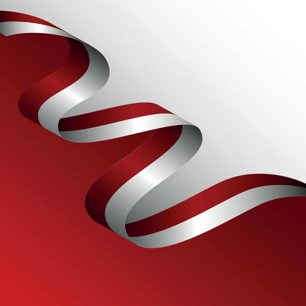 indonesian flag background template for independence day celebration vector