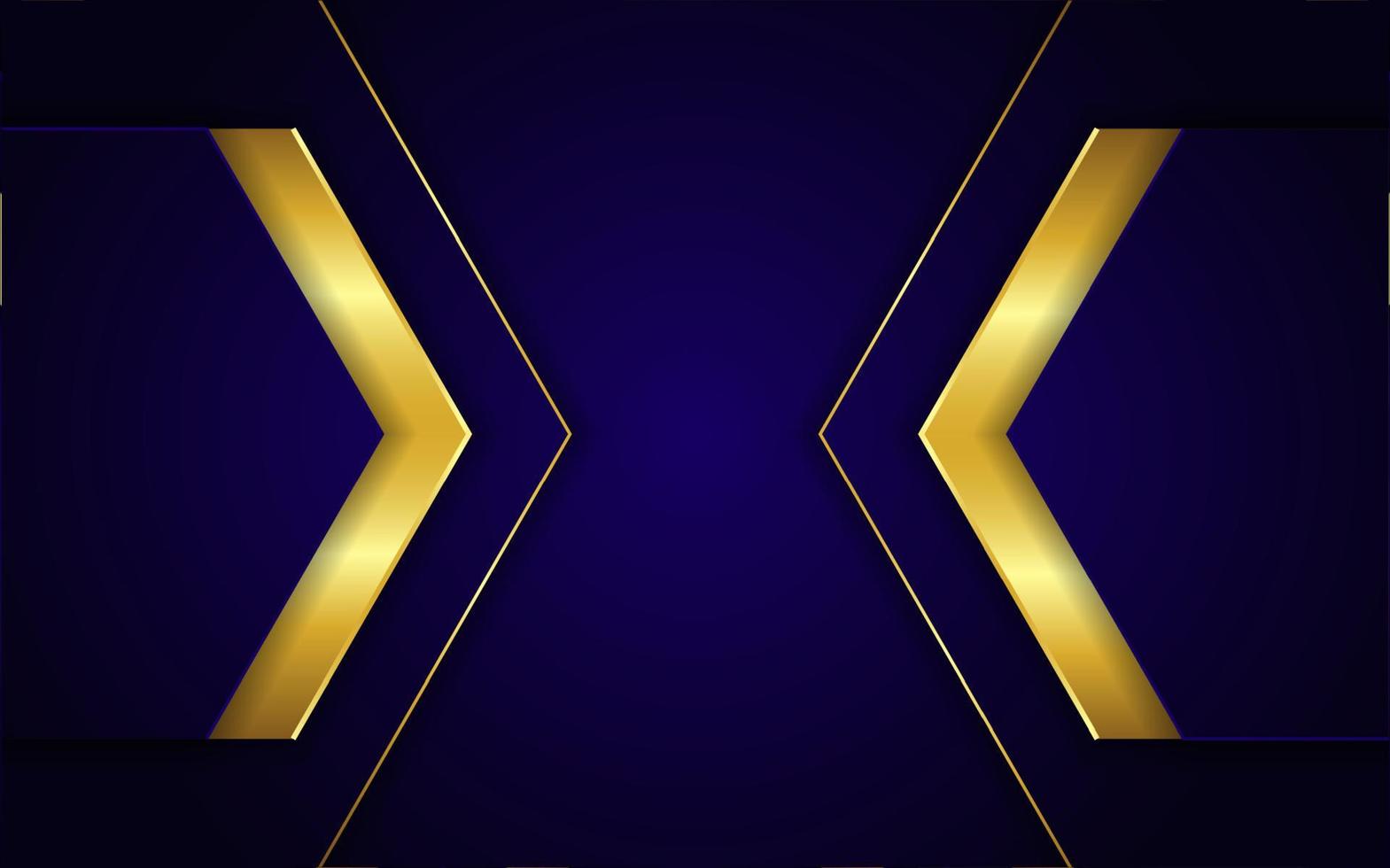Luxury blue and golden gradient background vector