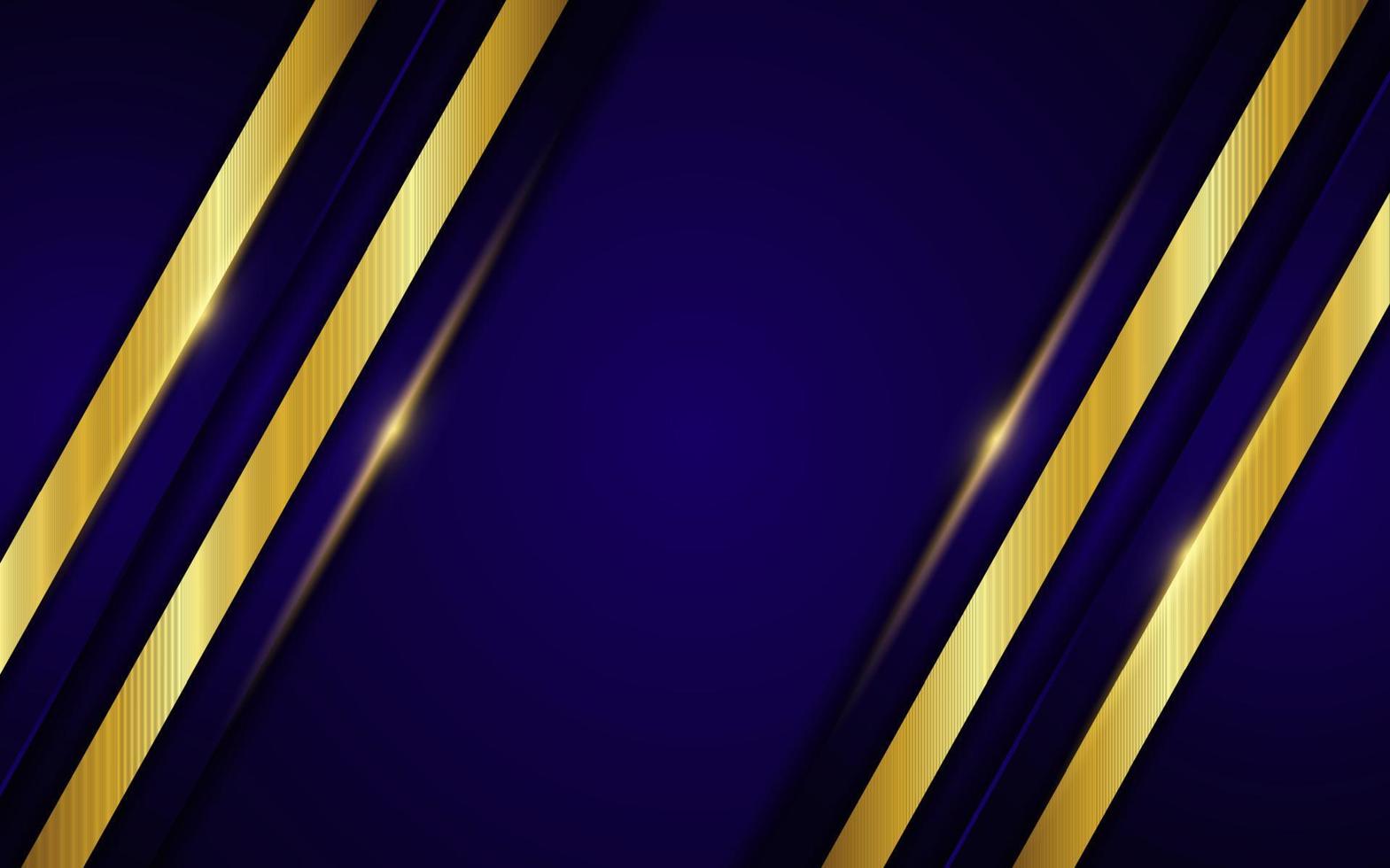 Luxury blue and golden gradient background vector