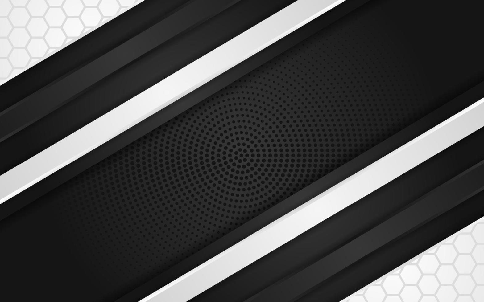 Abstract Black and white background with dark metal texture. modern luxury background vector