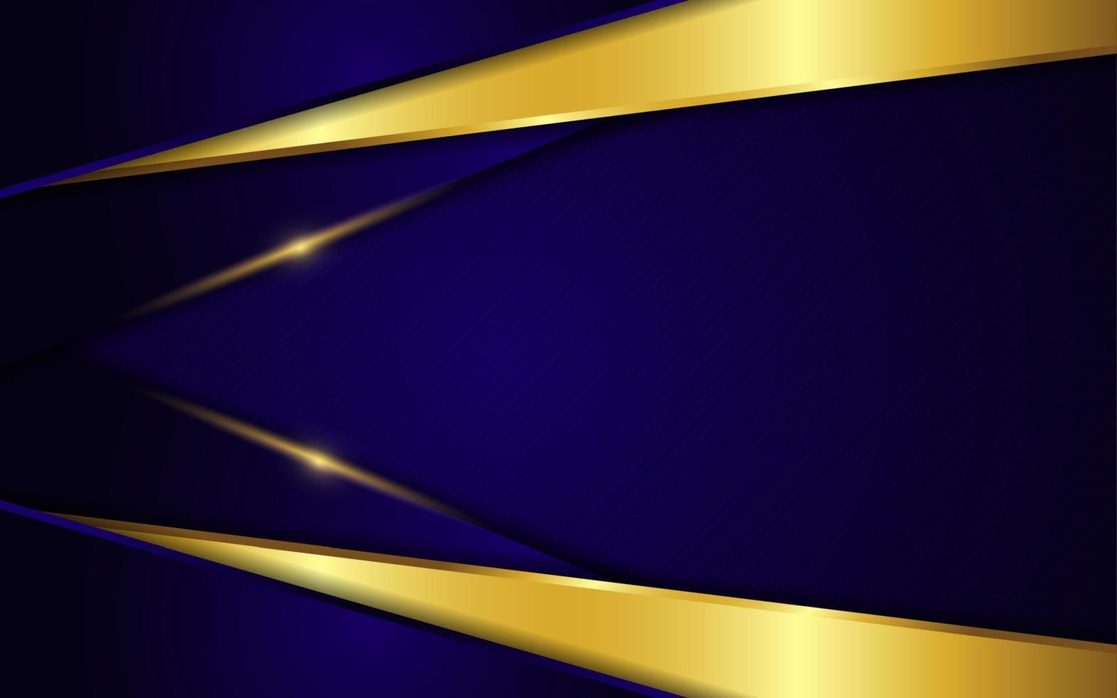 Luxury blue and golden gradient background vector